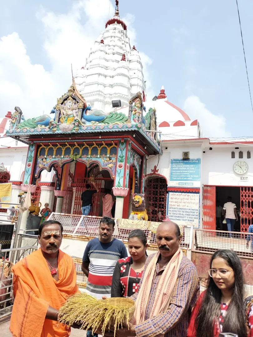 ମା ସମଲେଶ୍ଵରୀଙ୍କ ନବାନ୍ନ ଭୋଗଲାଗି ପାଇଁ ଆସିଲା ନୂଆ ଧାନ