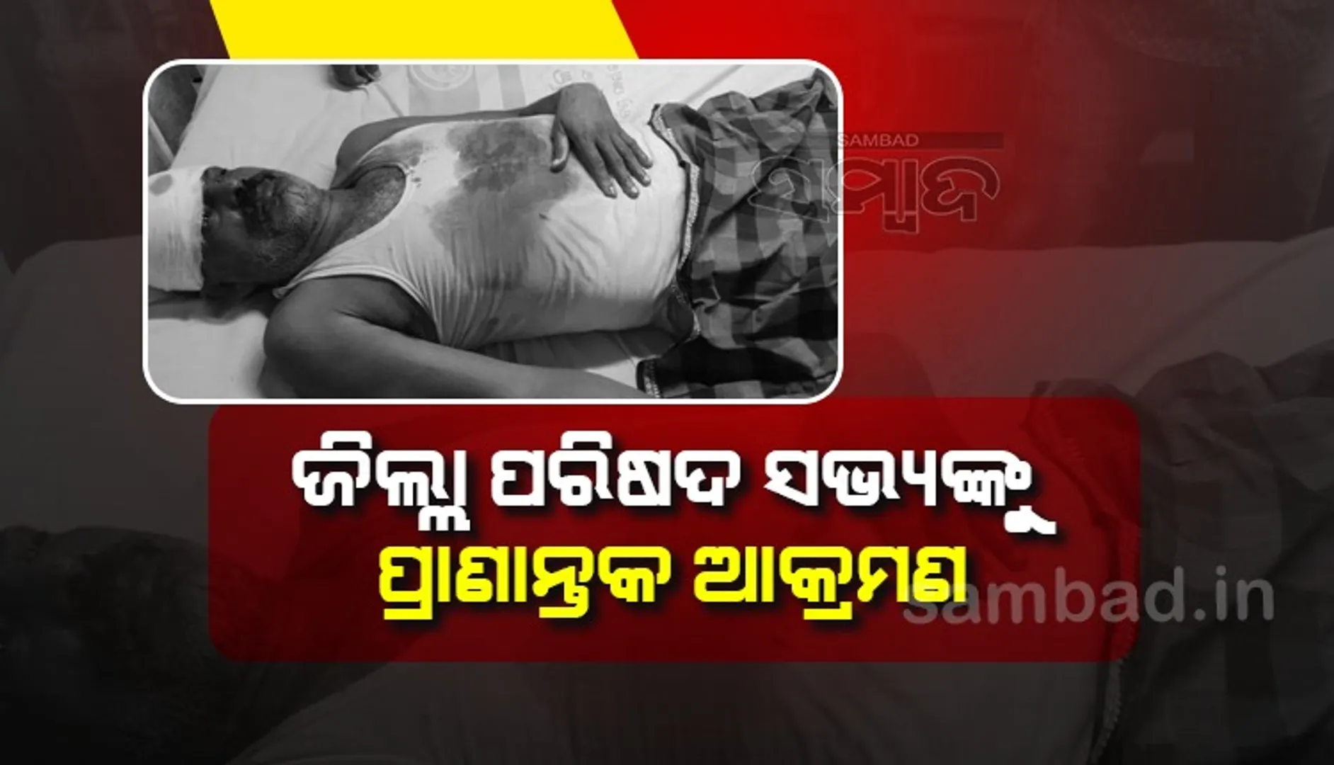 ଦୁର୍ବୁତ୍ତଙ୍କ ଠେଙ୍ଗା ଆକ୍ରମଣରେ ଜିଲ୍ଲା ପରିଷଦ ସଭ୍ୟ ଲହୁଲୁହାଣ