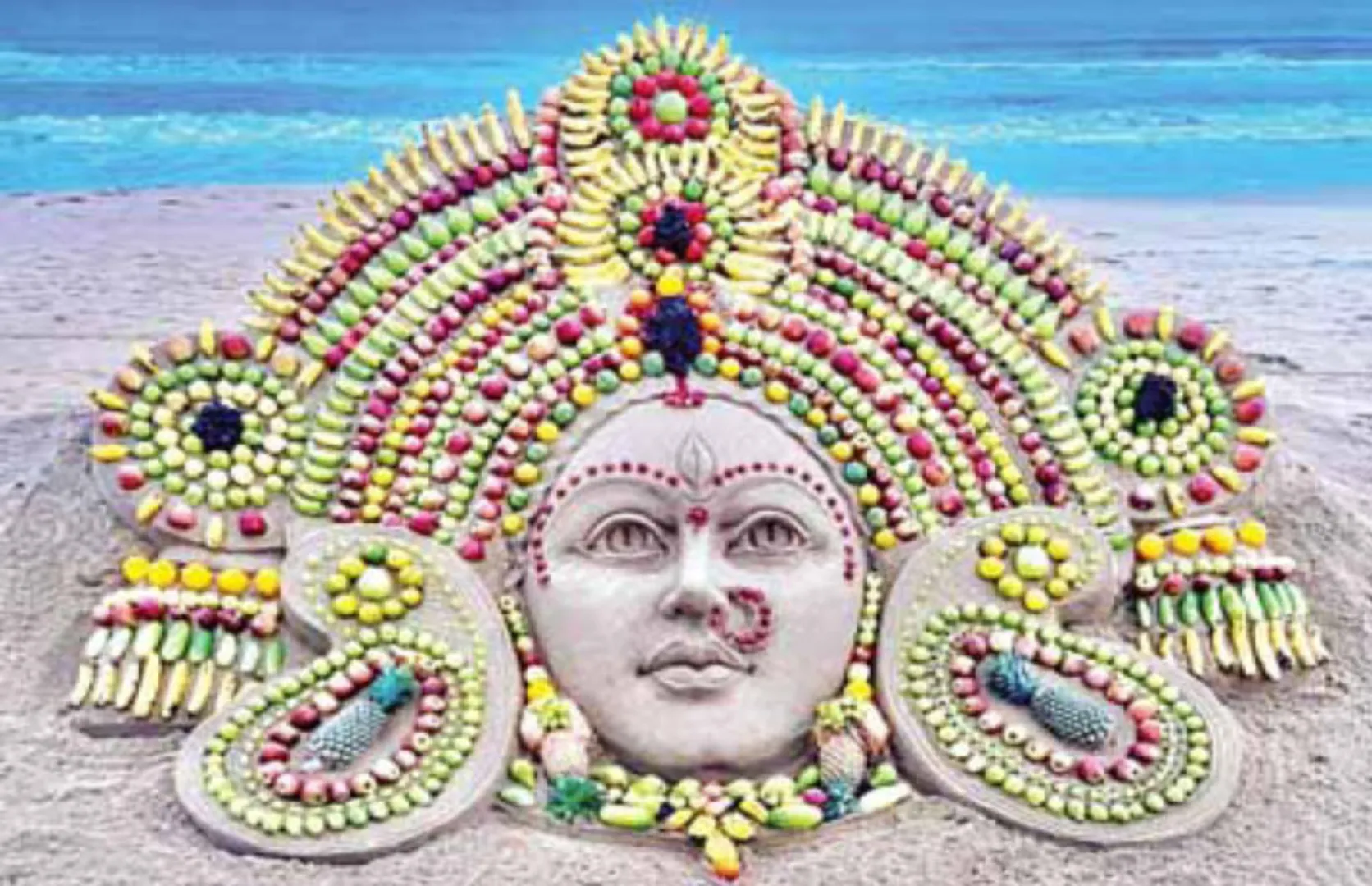 ୧୨ ପ୍ରକାର ଫଳରେ ମା’ ଦୁର୍ଗାଙ୍କ ବାଲୁକାକଳା