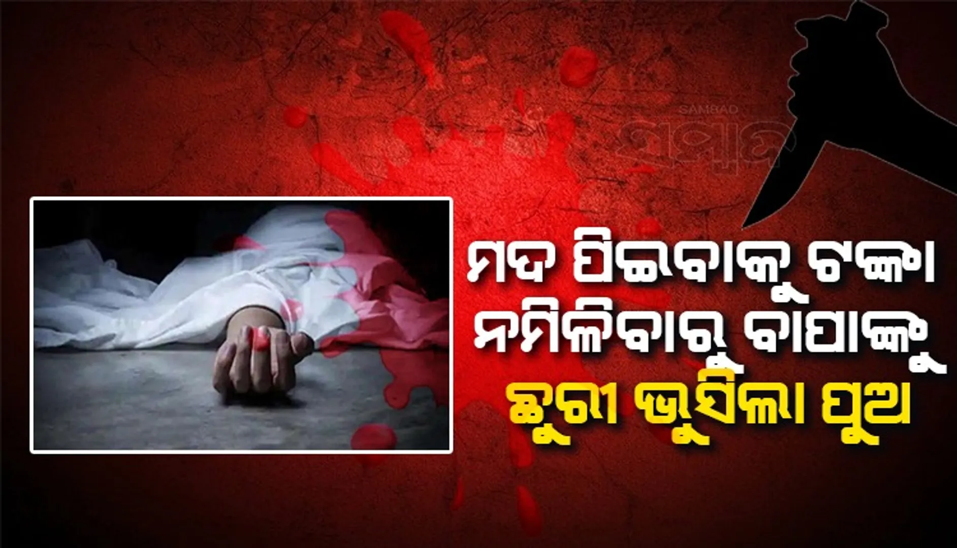 ନୂଆବର୍ଷରେ ହତ୍ୟା: ମଦ ପିଇବାକୁ ଟଙ୍କା ନ ଦେବାରୁ ବାପାଙ୍କୁ ହତ୍ୟା କଲା ପୁଅ