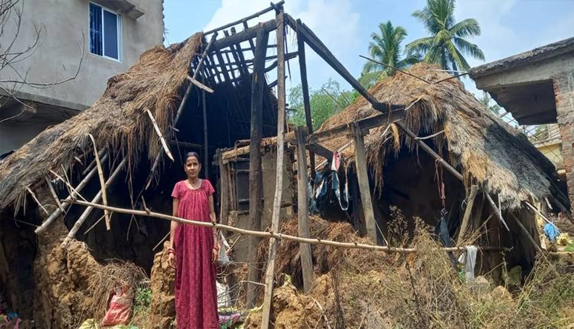 ଝଡ଼ତୋଫାନରେ ବହୁ ଘର ଭାଙ୍ଗିଲା