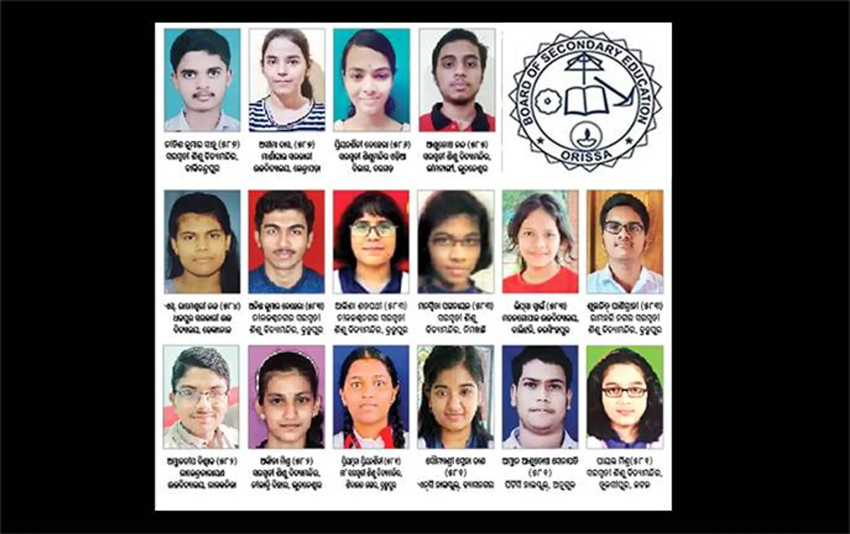 ମାଟ୍ରିକ ପରୀକ୍ଷା ଫଳ: ଶୀର୍ଷରେ ଥିବା ଛାତ୍ରଛାତ୍ରୀ