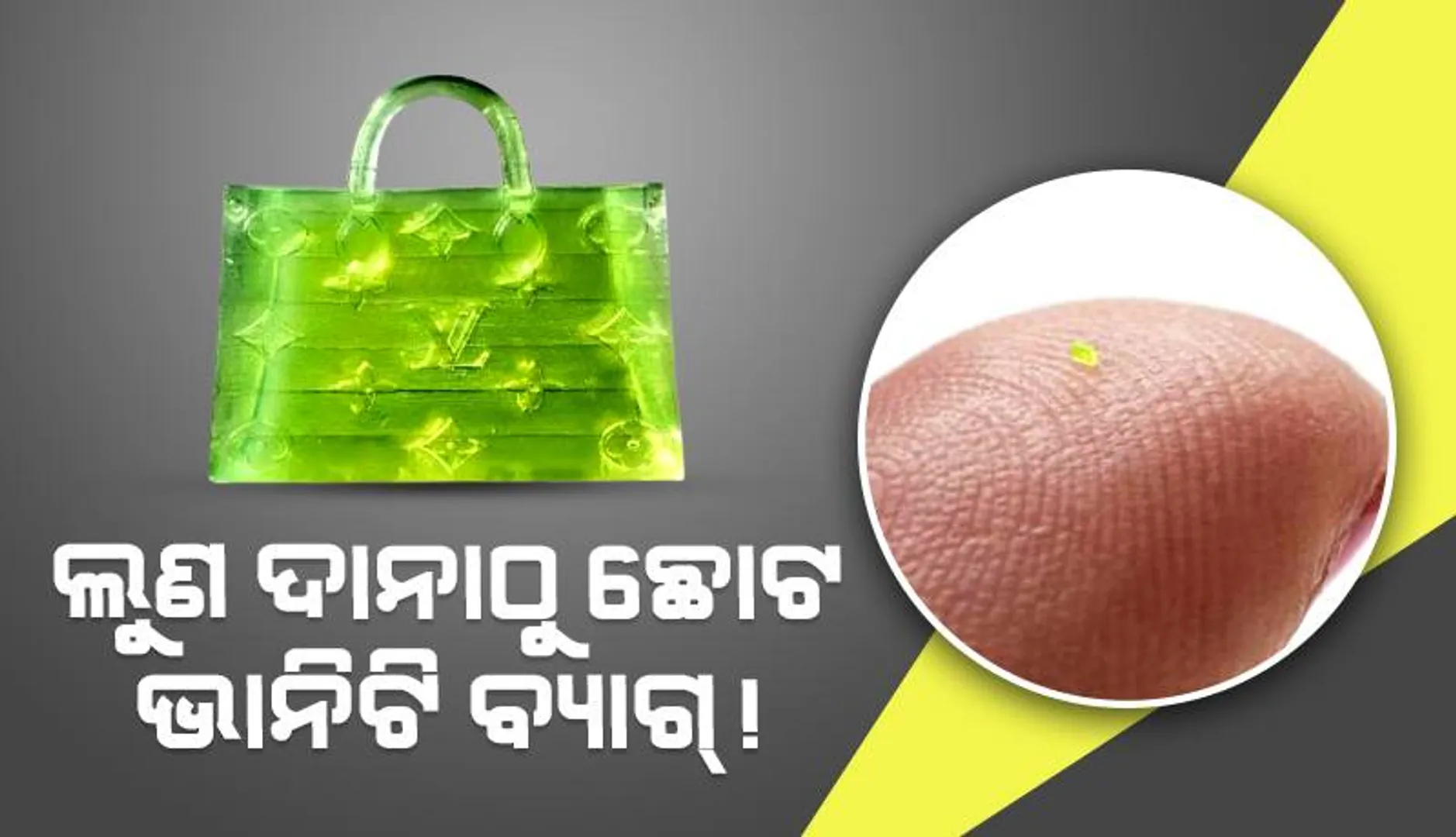 ଲୁଣ ଦାନାଠୁ  ଛୋଟ ଭାନିଟି ବ୍ୟାଗ୍‌!