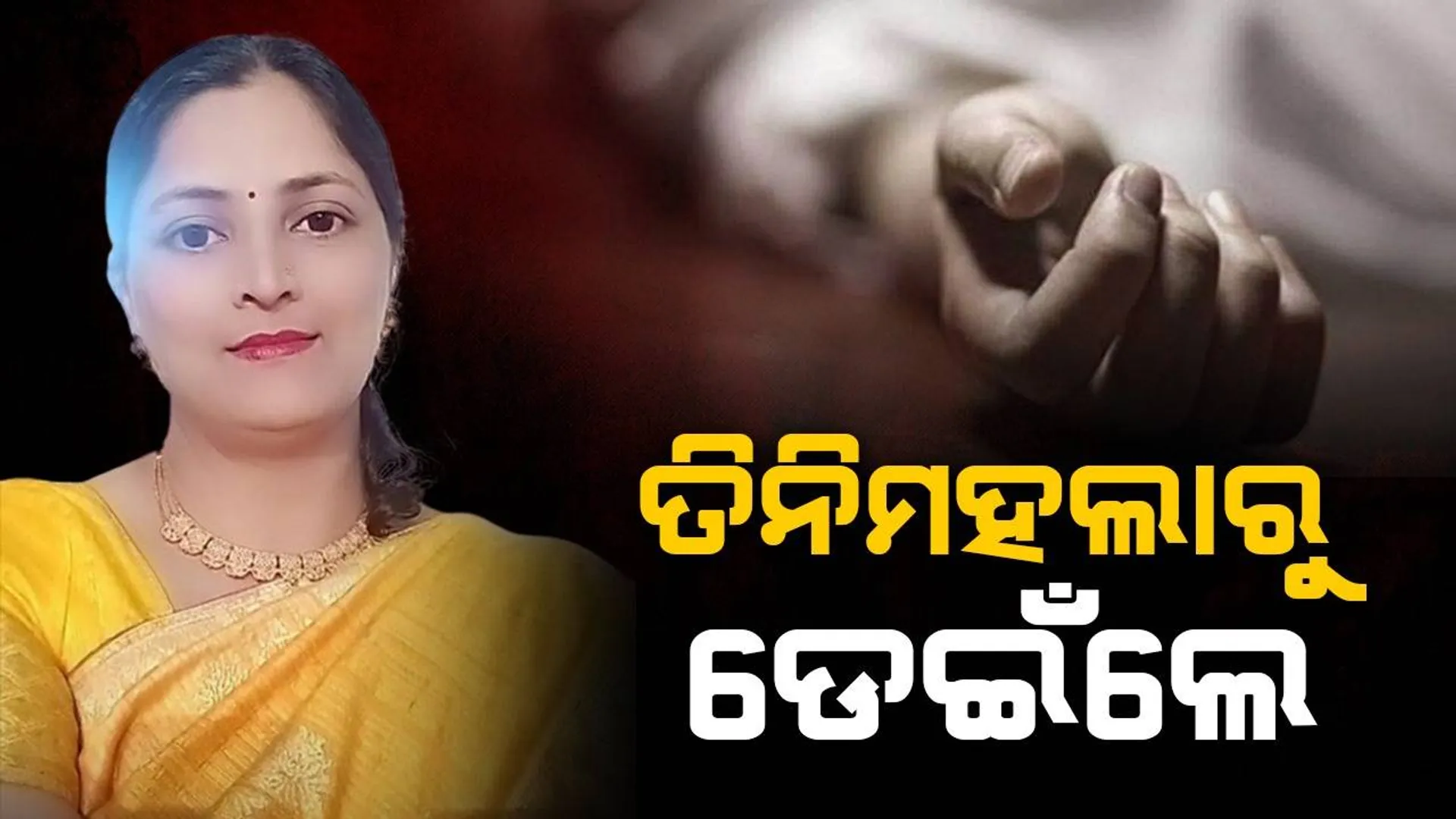 ତିନି ମହଲାରୁ ଡ଼େଇଁ ମାନସିକ ବିକାରଗ୍ରସ୍ତ ମହିଳା ଜୀବନ ହାରିଲେ