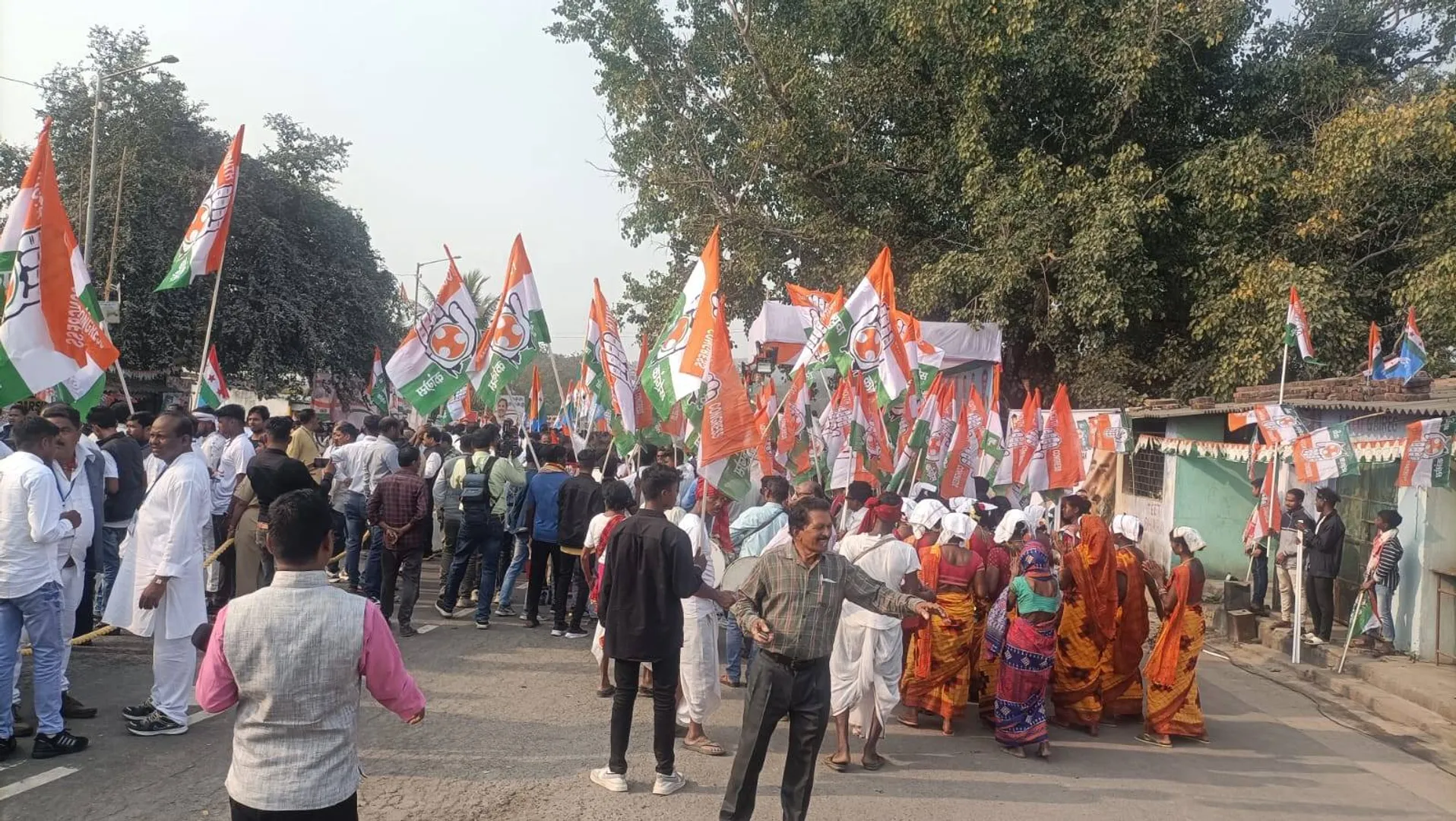 ସୁନ୍ଦରଗଡ଼ ଜିଲ୍ଲା ବୀରମିତ୍ରପୁର ସୀମାନ୍ତ ଗେଟ୍‌ରେ କଂଗ୍ରେସର ଭାରତ ଯୋଡ଼ ନ୍ୟାୟ ଯାତ୍ରା।