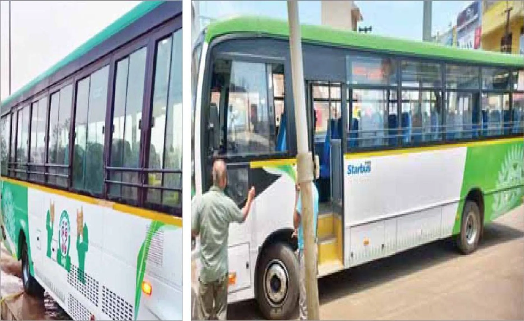 ‘ଲକ୍ଷ୍ମୀ’ ବସ୍‌ରୁ ଲୋଗୋ, ଲେଖା ଉଭାନ