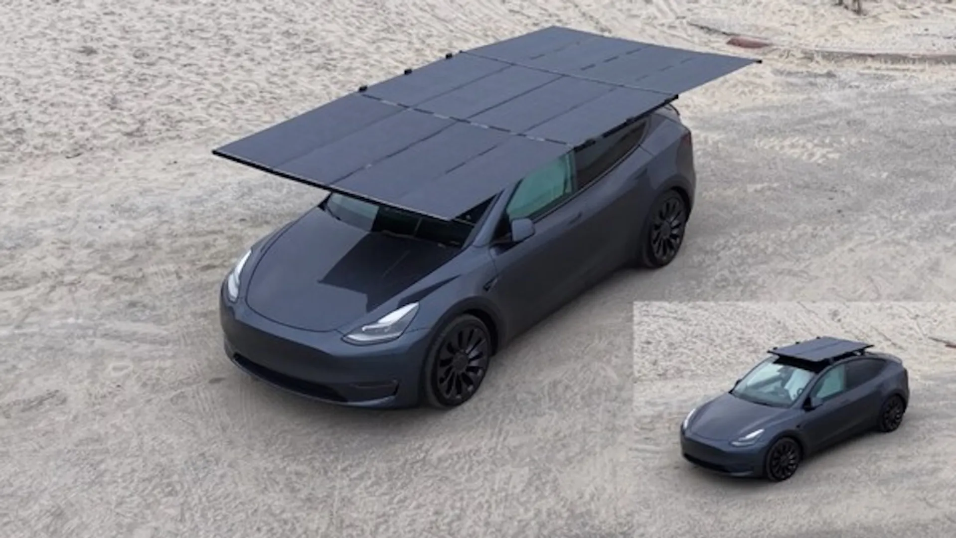 The system contracts for driving, expands for charging, fitting most EVs, RVs, and Tesla vehicles directly. 