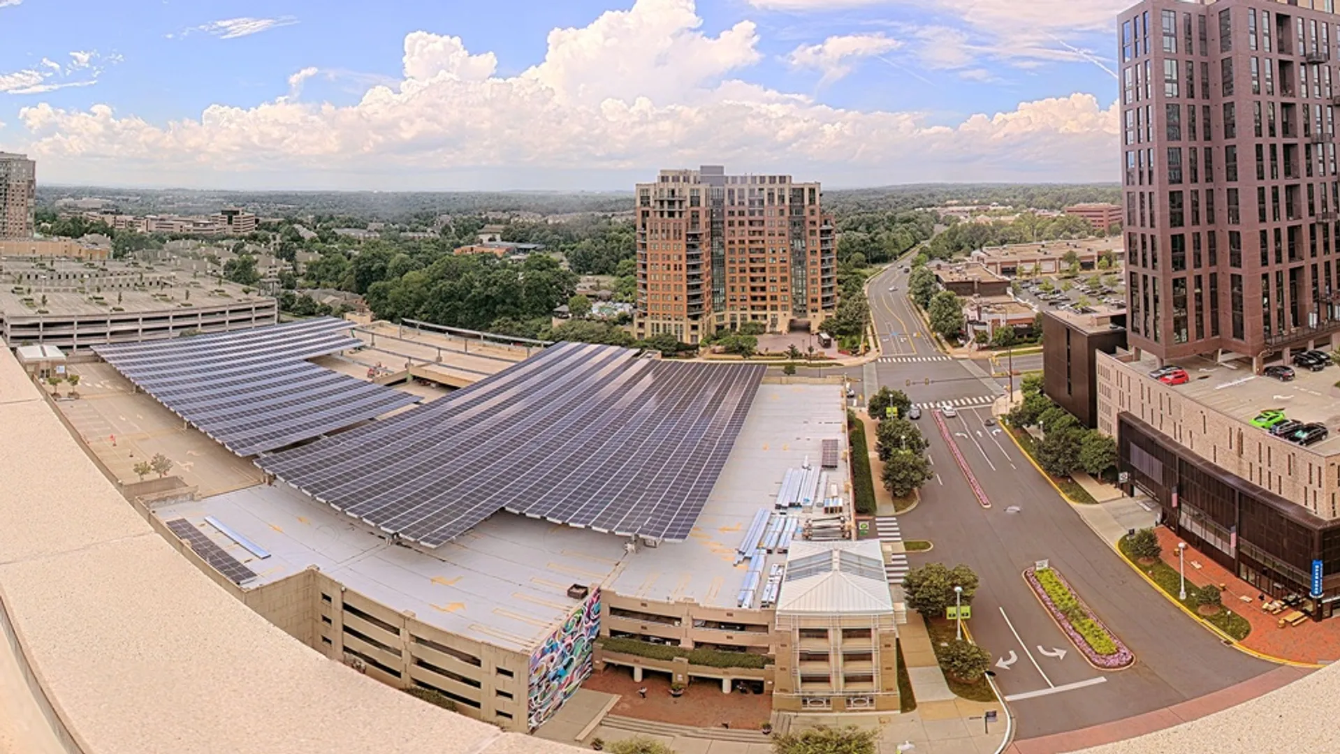 The Reston solar canopy system has utilized a parking structure to generate over 1.5 million kWh power every year. 