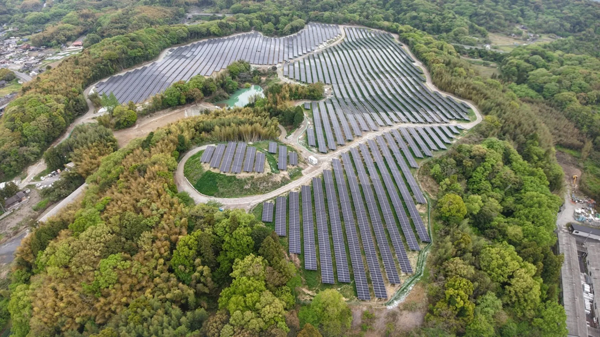 The Funaki solar plant was built on a repurposed golf course in Yamaguchi Prefecture, Japan.