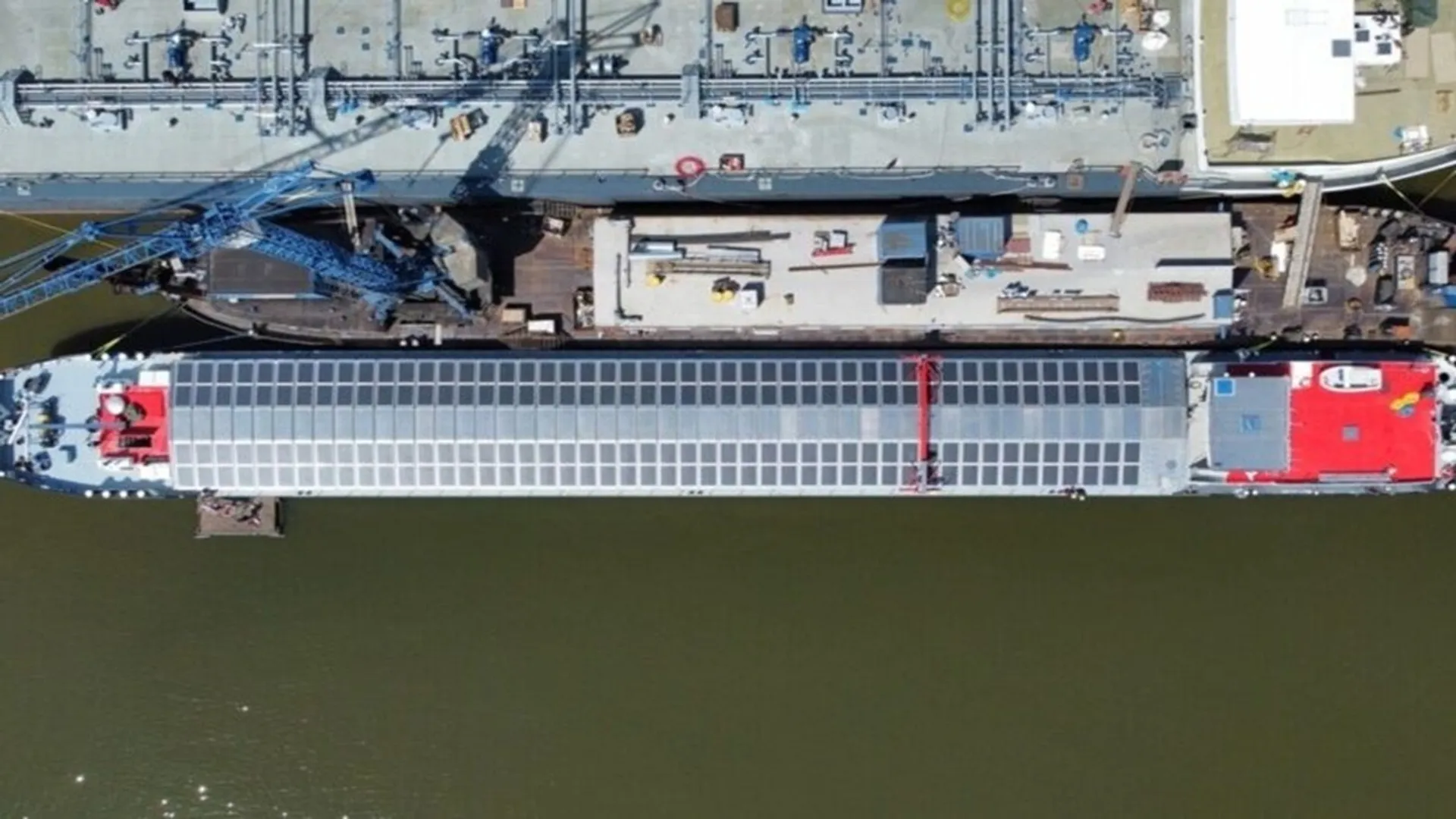 Blue Marlin’s solar system has powered both onboard and high-voltage propulsion through 192 roof-mounted panels.