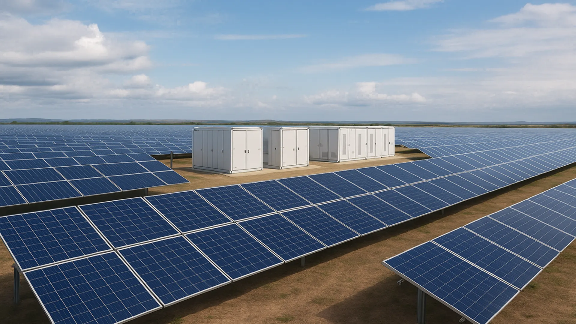 PNC Infratech secured NHPC’s 300 MW ISTS solar project with 600 MWh storage at INR 3.13 per unit. Image Source: AI Generated