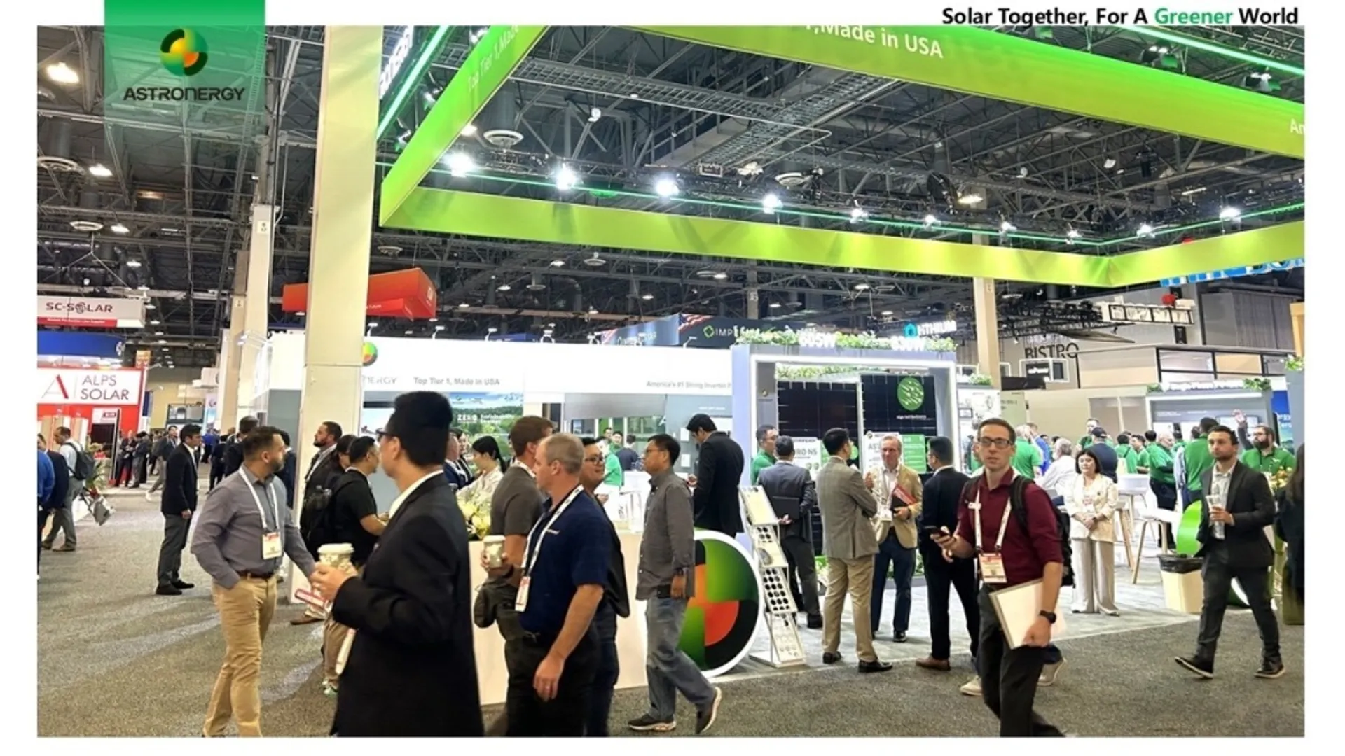 Astronergy and Chint Power have showcased integrated solar solutions at booth V8470.