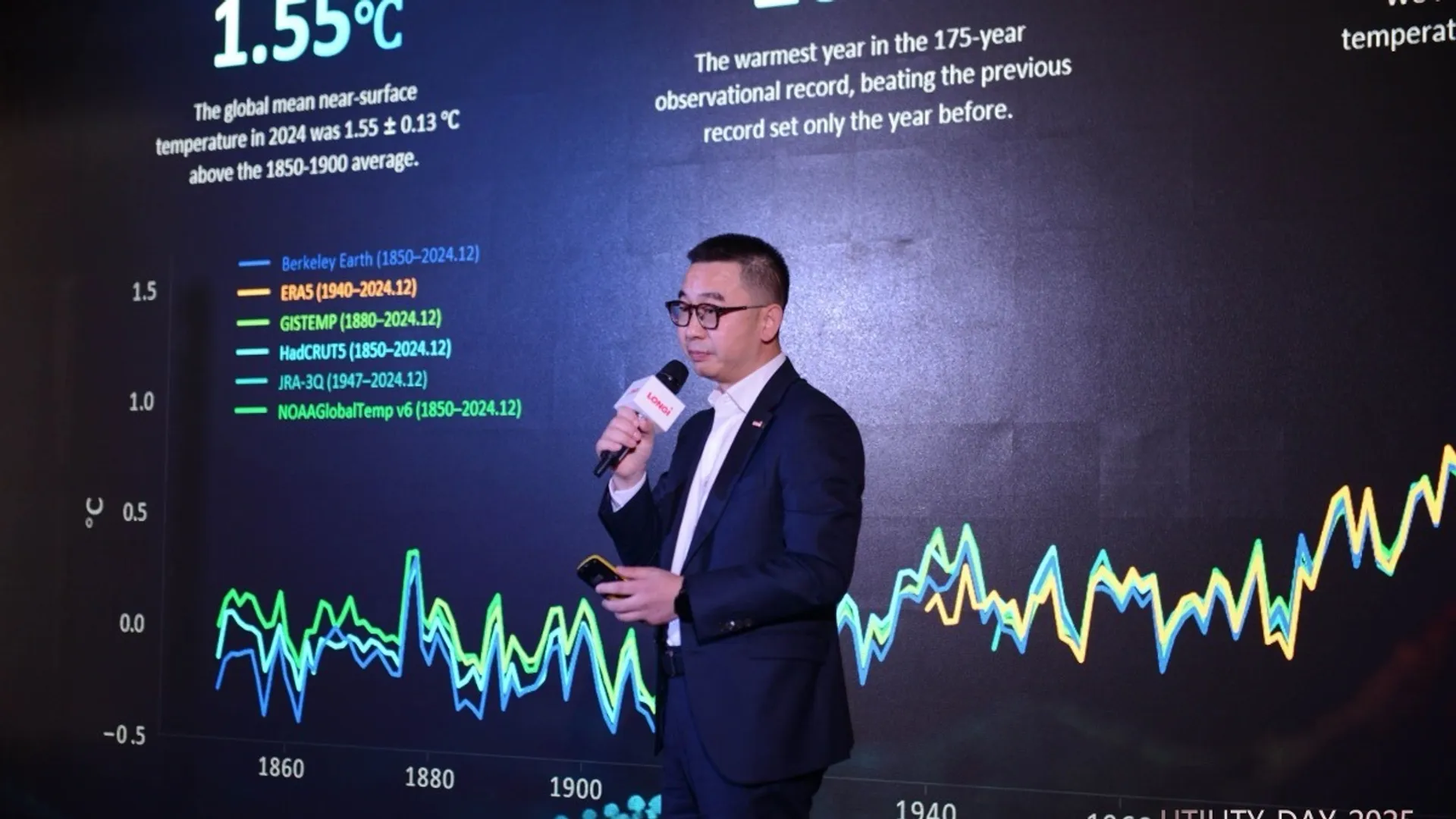 LONGi unveils its energy storage strategy and “Stability Triangle” concept at a London launch event.​