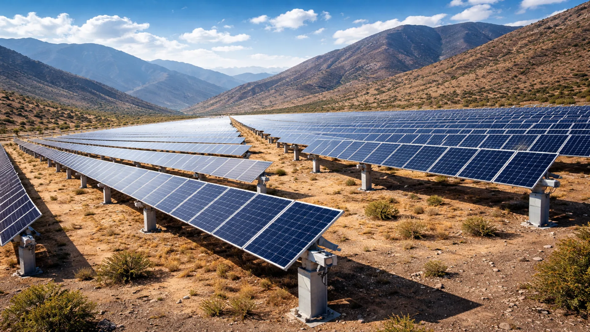 SkyLine II solar trackers have addressed high-wind and uneven terrain conditions across Chile utility-scale solar projects.