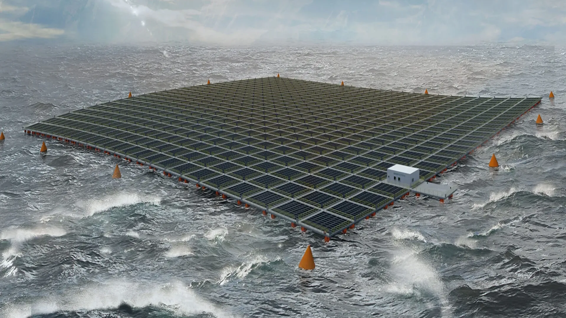 The HG14 offshore solar project has integrated fixed-pile platforms with co-located battery storage offshore.
