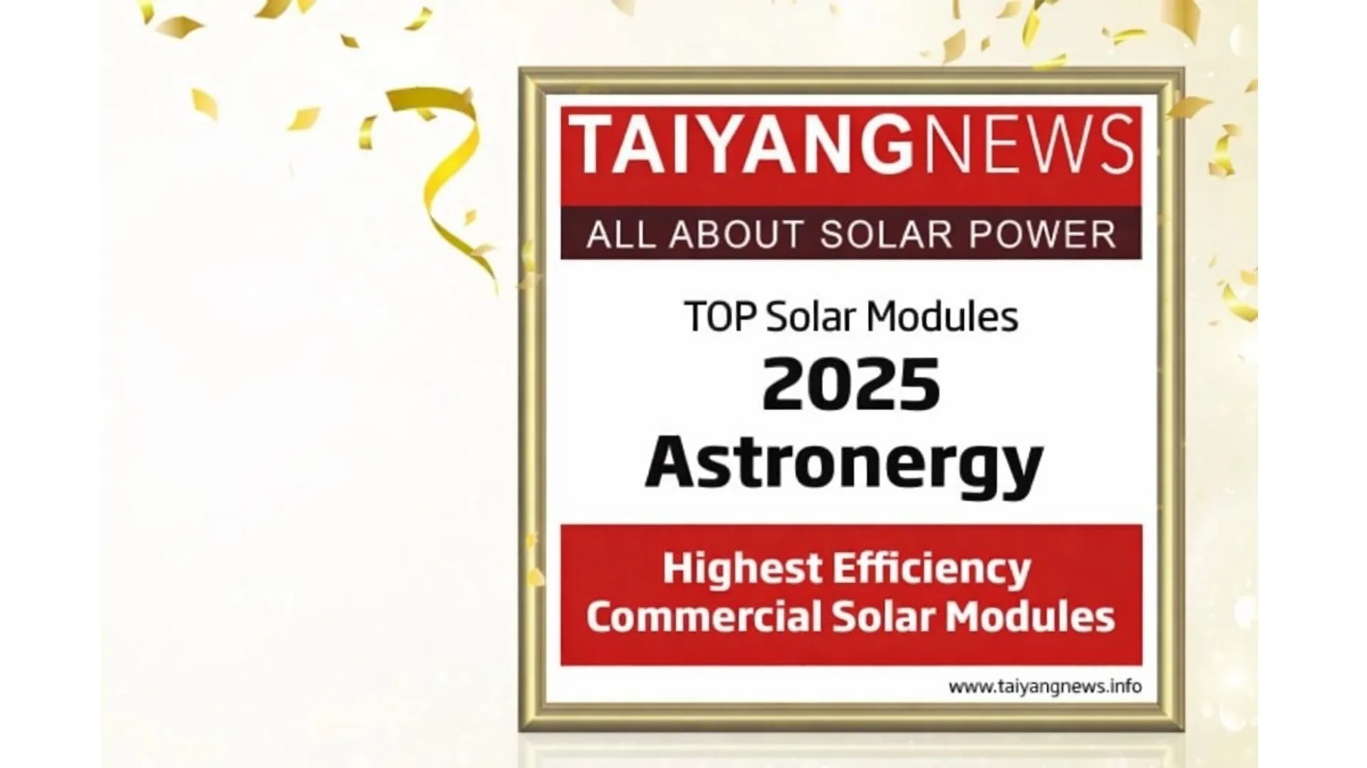 Astronergy has remained listed for three consecutive years, covering 2023, 2024, and 2025, as explicitly stated in the source.