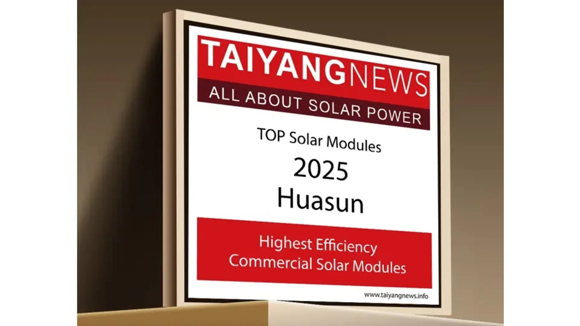 The award is based on measured mass-production efficiency rather than laboratory performance results.