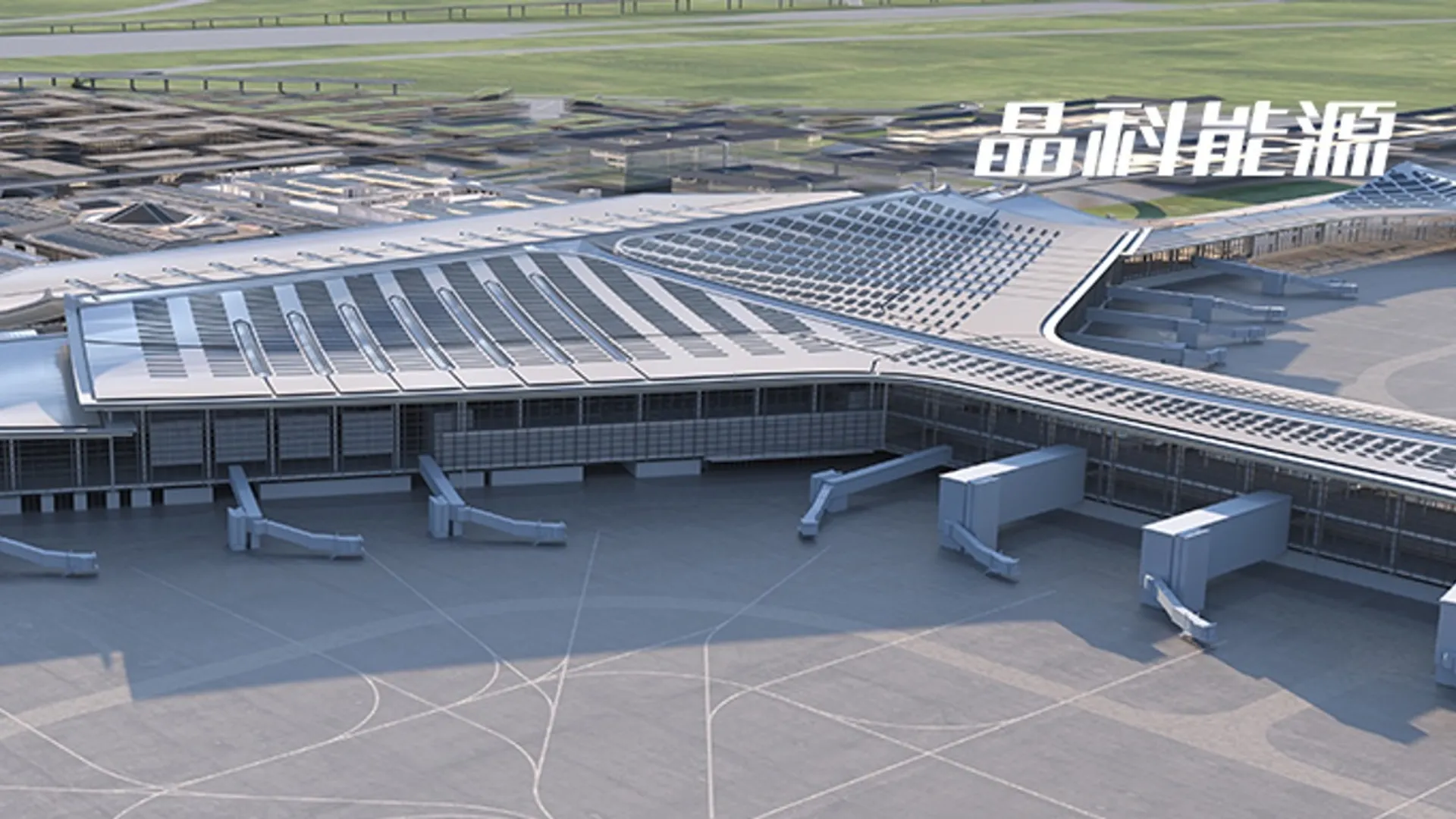 Tiger Neo anti-glare modules enable solar deployment within light-sensitive zones of active airport infrastructure.