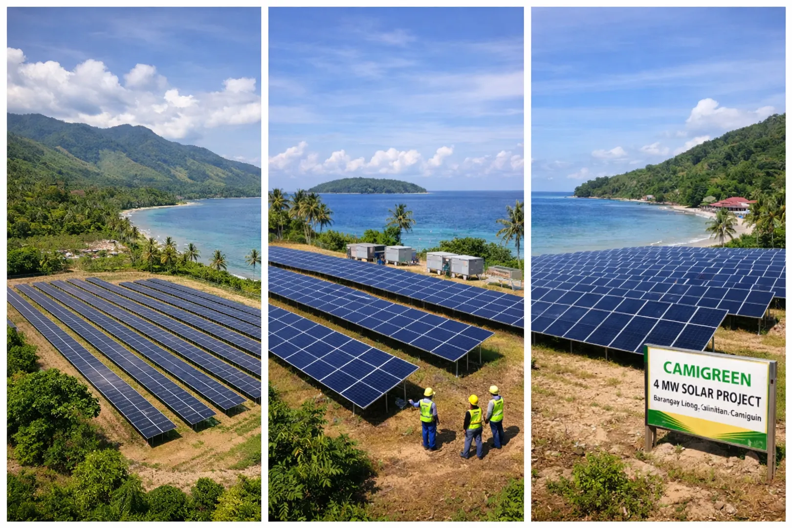 Camigreen’s 4 MW Camiguin project broke ground in November 2025 under a lease-to-own model reducing diesel reliance.