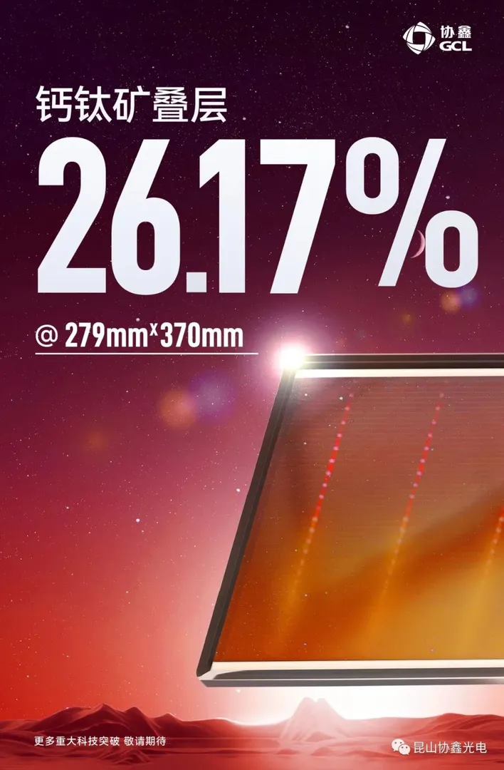 Perovskite modules reaches 26.17% efficiency