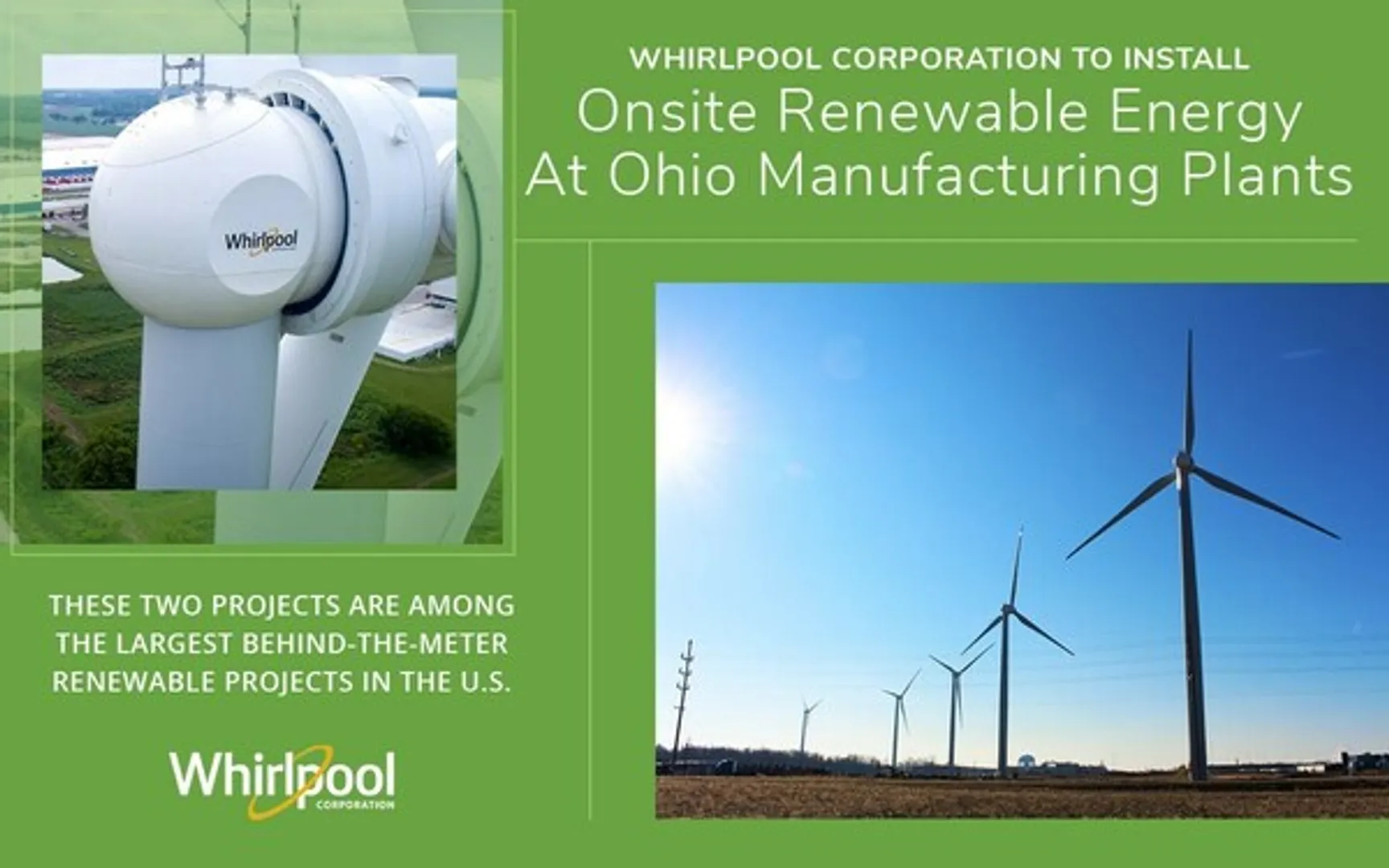 One Energy partnership pushes Whirlpool's renewable footprint