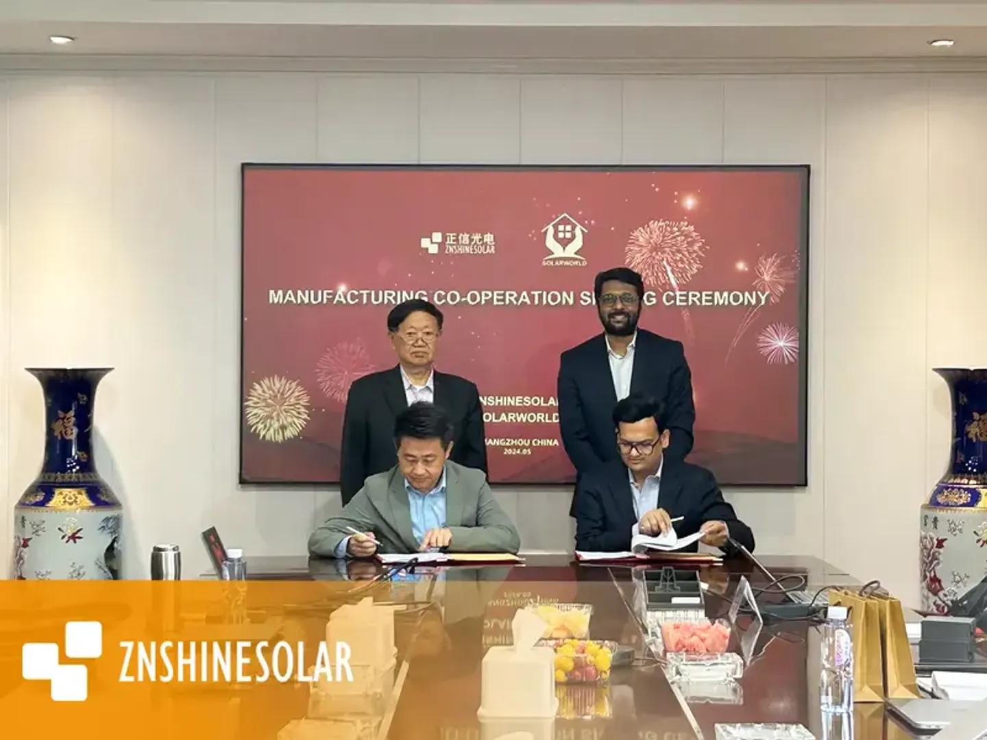 ZNSHINE SOLAR and SOLARWORLD partner for 1 GW PV module production line in India