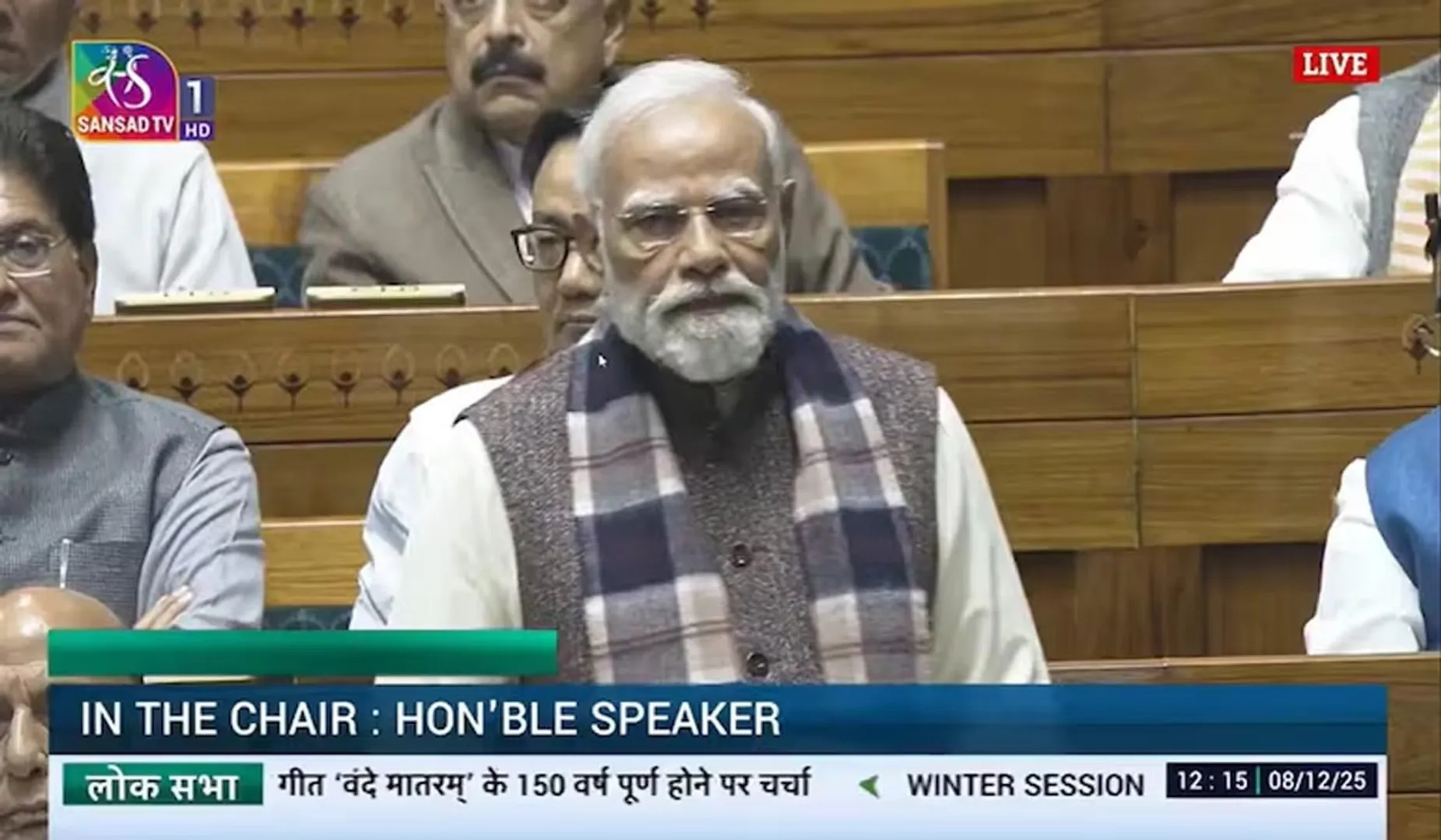 modi at parliament