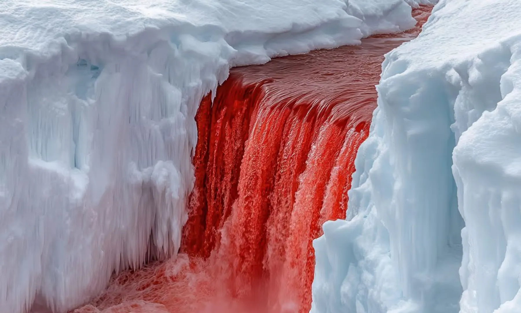 The red water flowing in Antarctica What is Blood Waterfalls