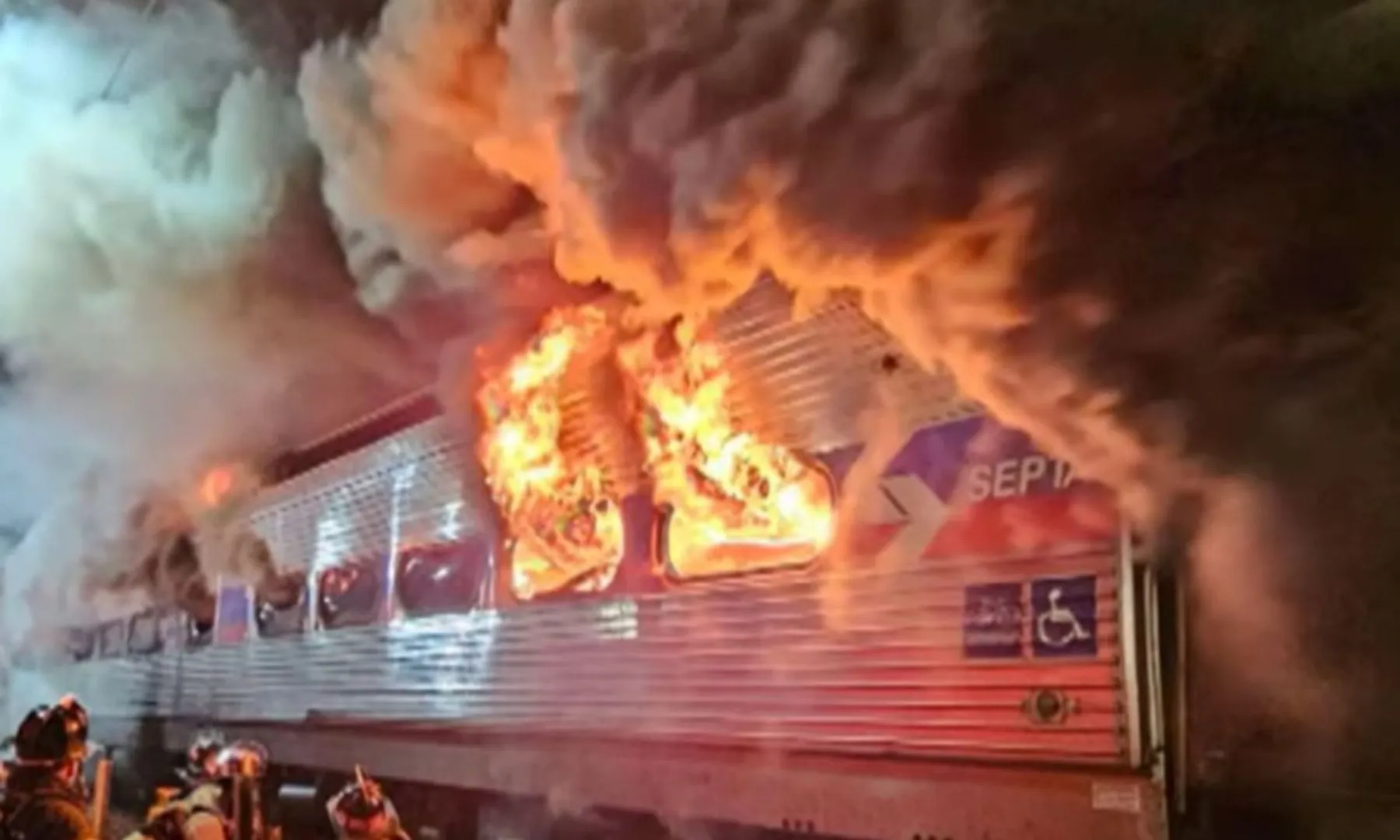 Watch SEPTA train erupts in flames in Pennsylvania, 350 passengers evacuated