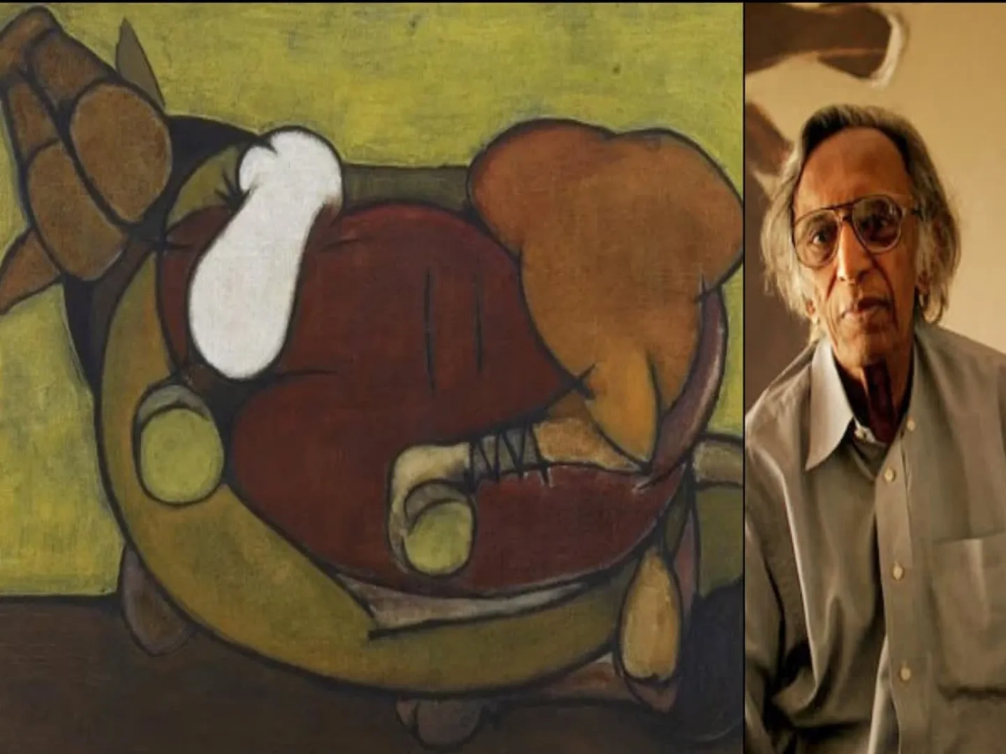 Indian painter Tyeb Mehta's 'Trussed Bull' sells for ₹61.8 cr at Saffronart