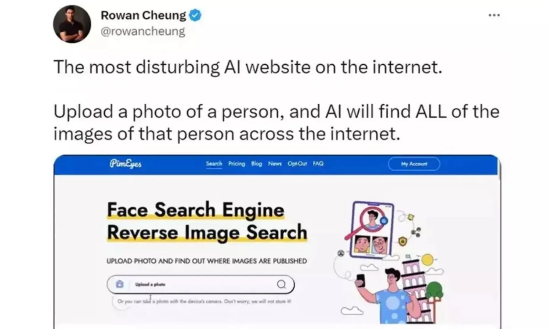 This website can find every photo of you ever posted online, netizens call it ‘creepy’