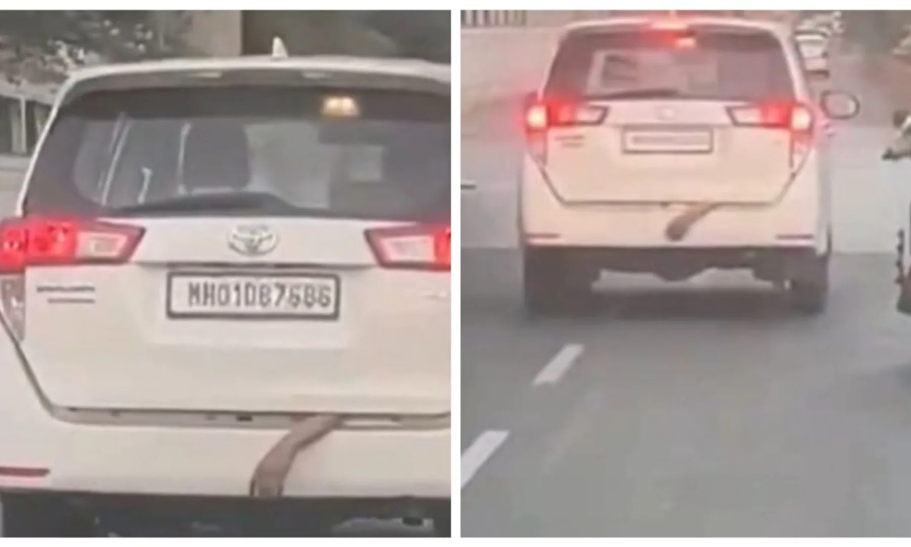Hand hanging from car boot Four detained in Mumbai for shooting 'crime scene' reel