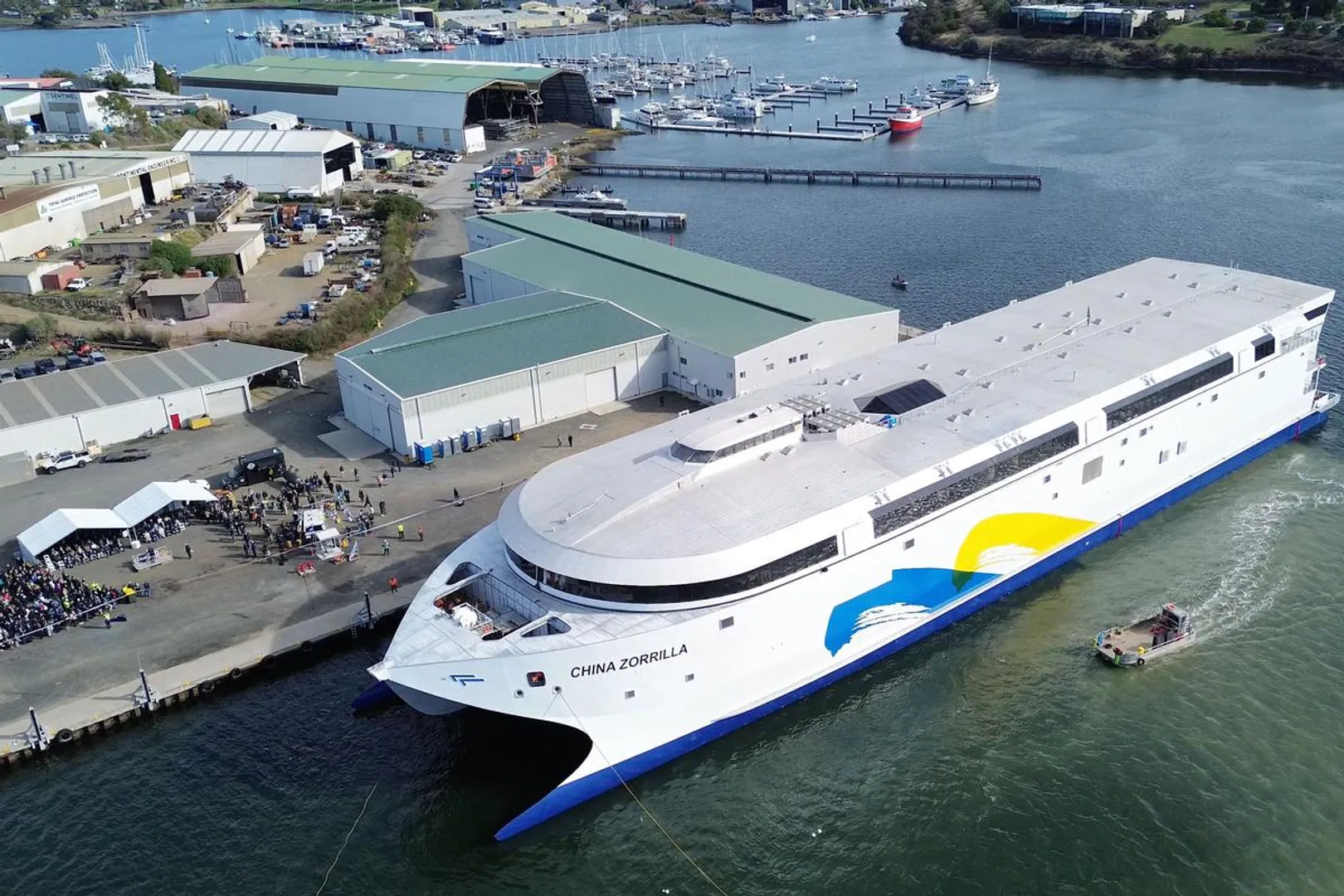 Australia launches world's largest electric ship 'Hull 096' 