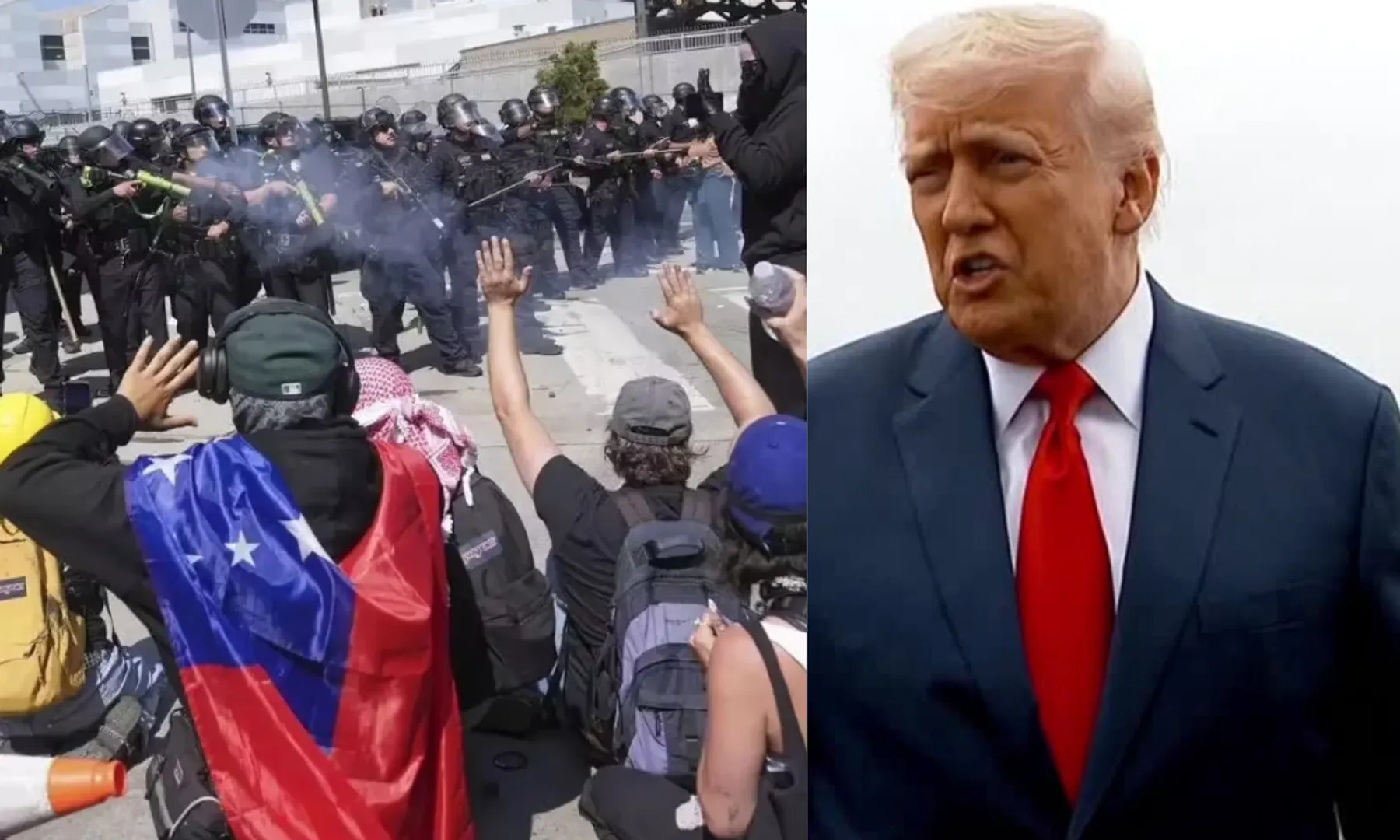 'They spit, we hit': Trump warns Los Angeles protestors of tough action