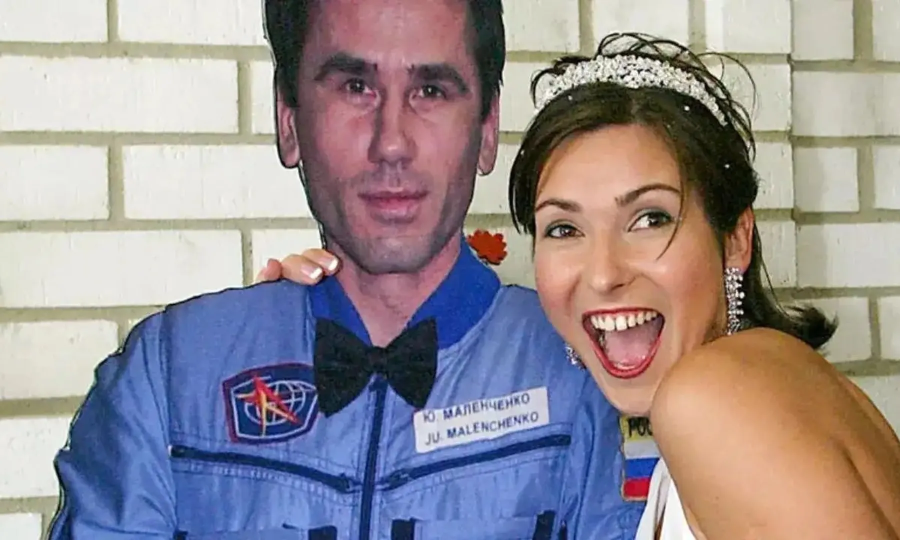 The first-ever space wedding between a Russian cosmonaut and his bride