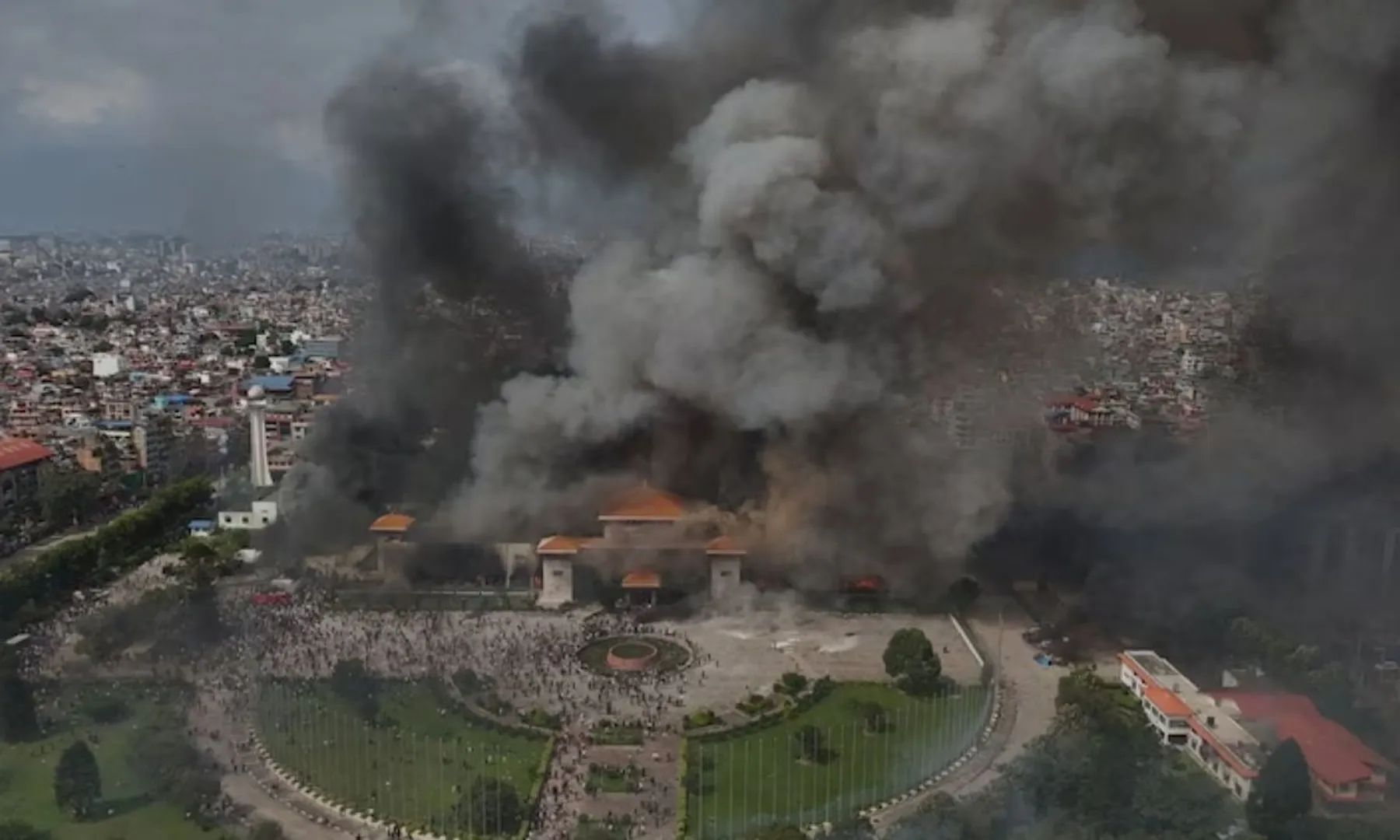 Protesters set Nepal Parliament, leaders’ houses on fire