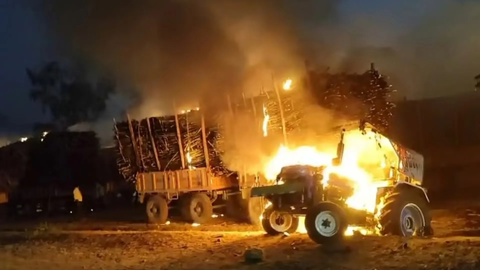  Section 144 imposed in Karnataka’s district after 100 sugarcane-loaded tractors set on fire 