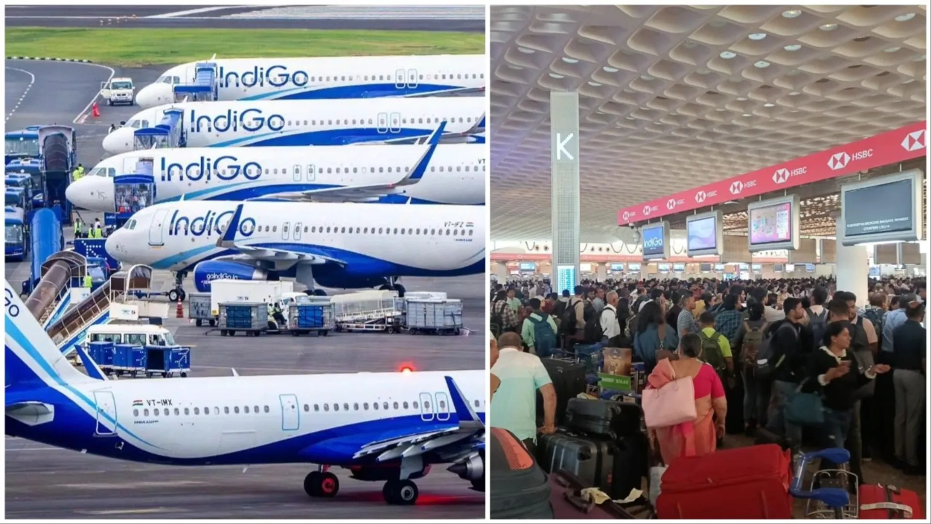  Chaos at airports as hundreds of IndiGo flights are cancelled due to crew shortage 