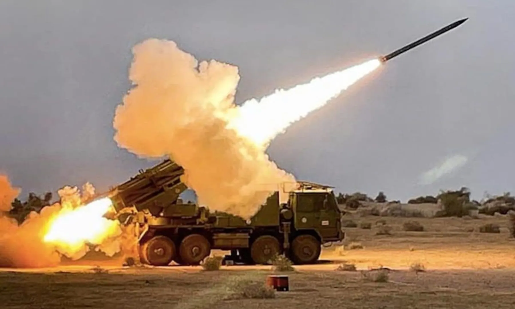  India test-fires 120-km range Pinaka rocket in Odisha 