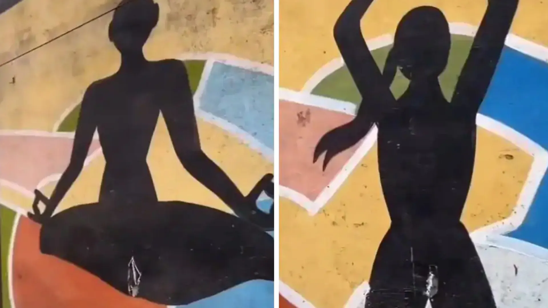  Women’s yoga murals vandalised with vulgar scratches in Gwalior: Video 