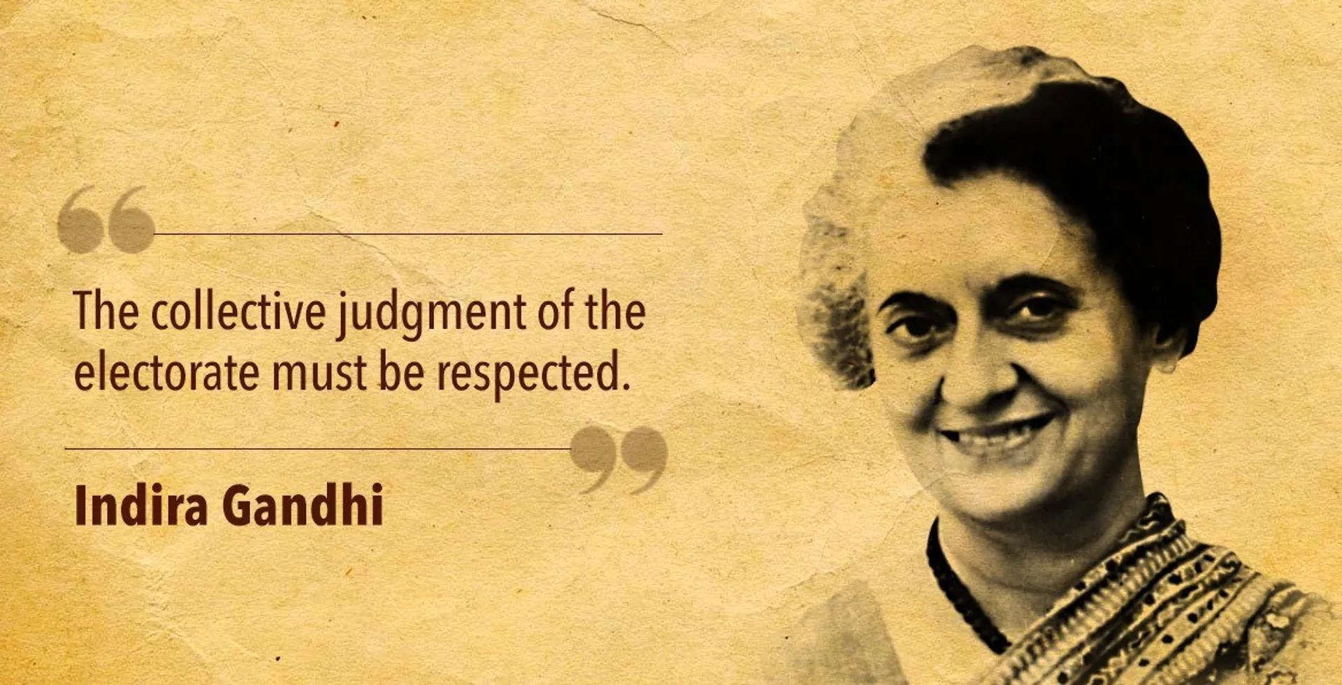 Using Indira Gandhi's photo for respecting 'electoral mandate' is like using Rahul Gandhi's photo for winning