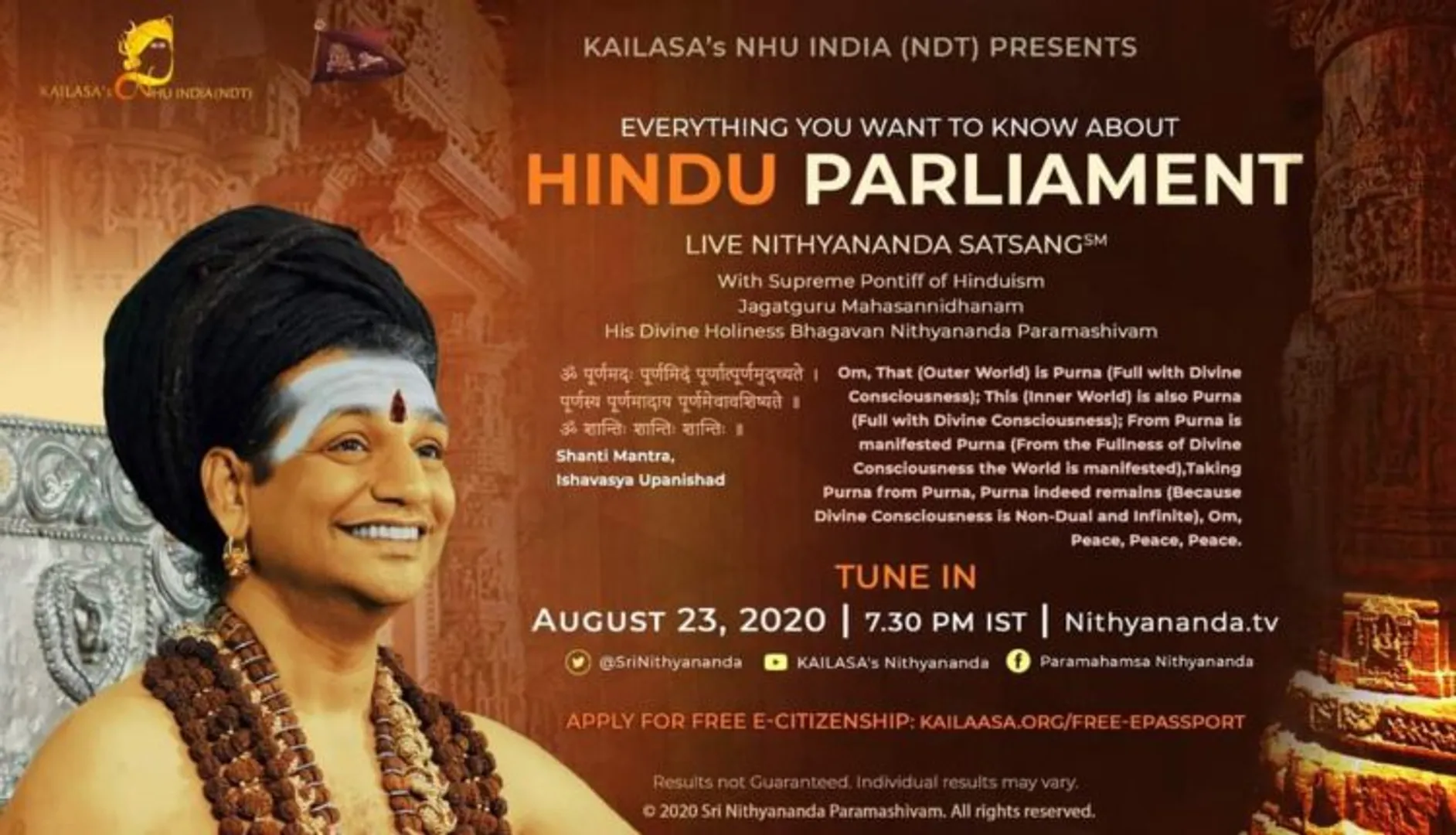 Fugitive Indian godman Nithyananda forms first 'Hindu' country, introduces currency, reserve Bank and Parliament