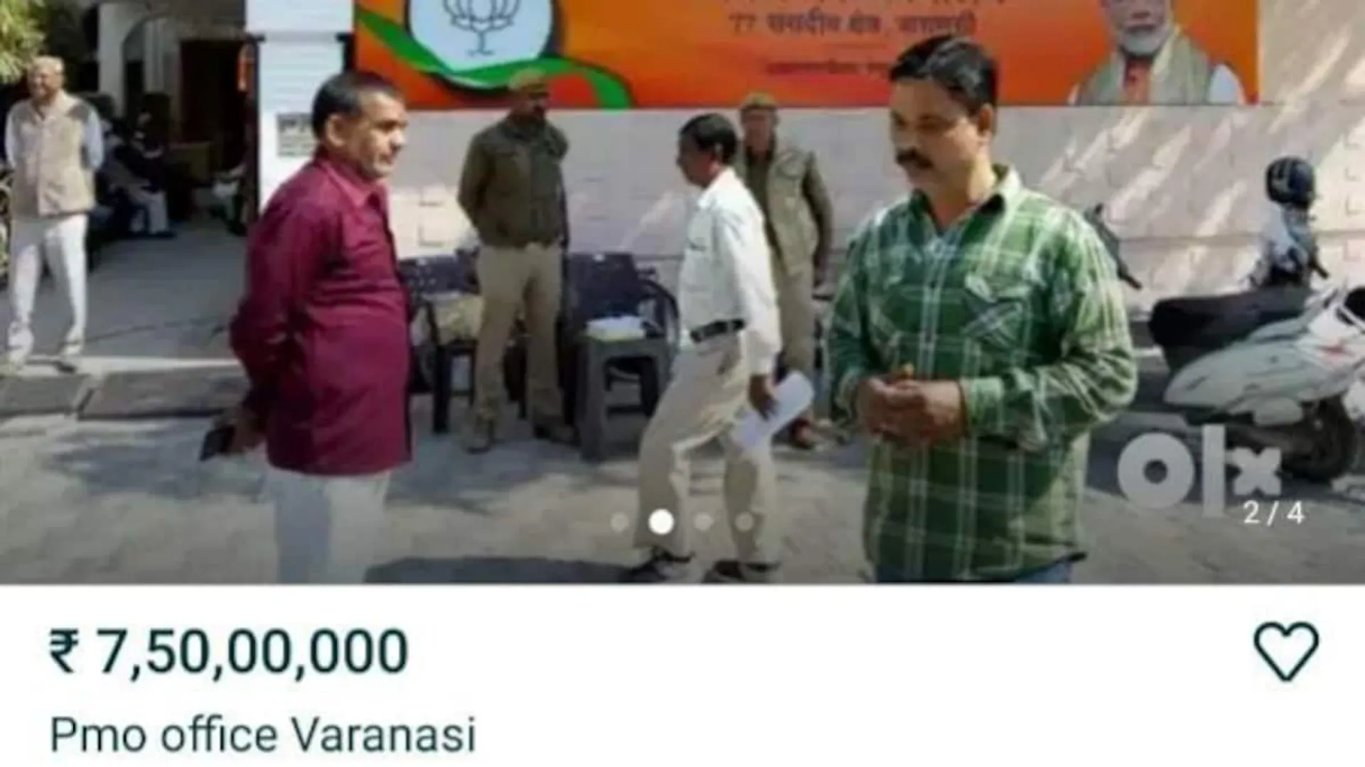 PM Narendra Modi’s Varanasi office put up for sale on OLX for Rs 7.5 crore;  four arrested