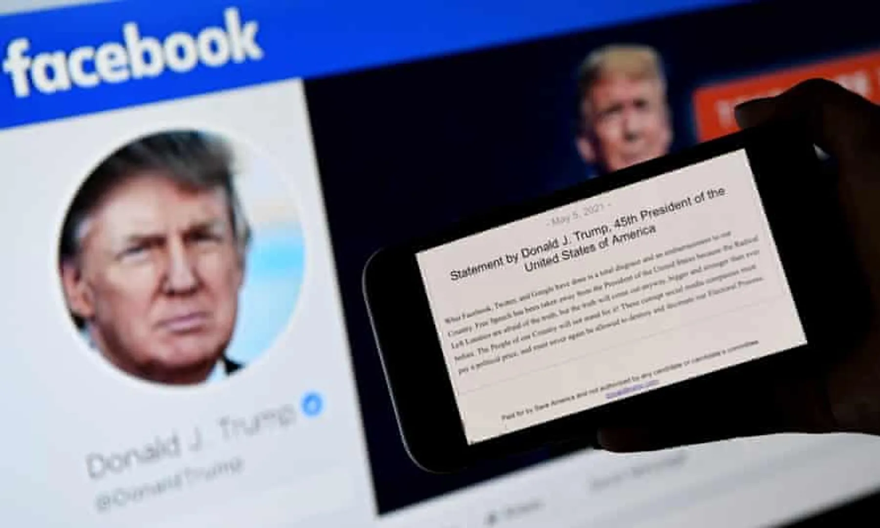 Facebook bans Donald Trump's account for another two years