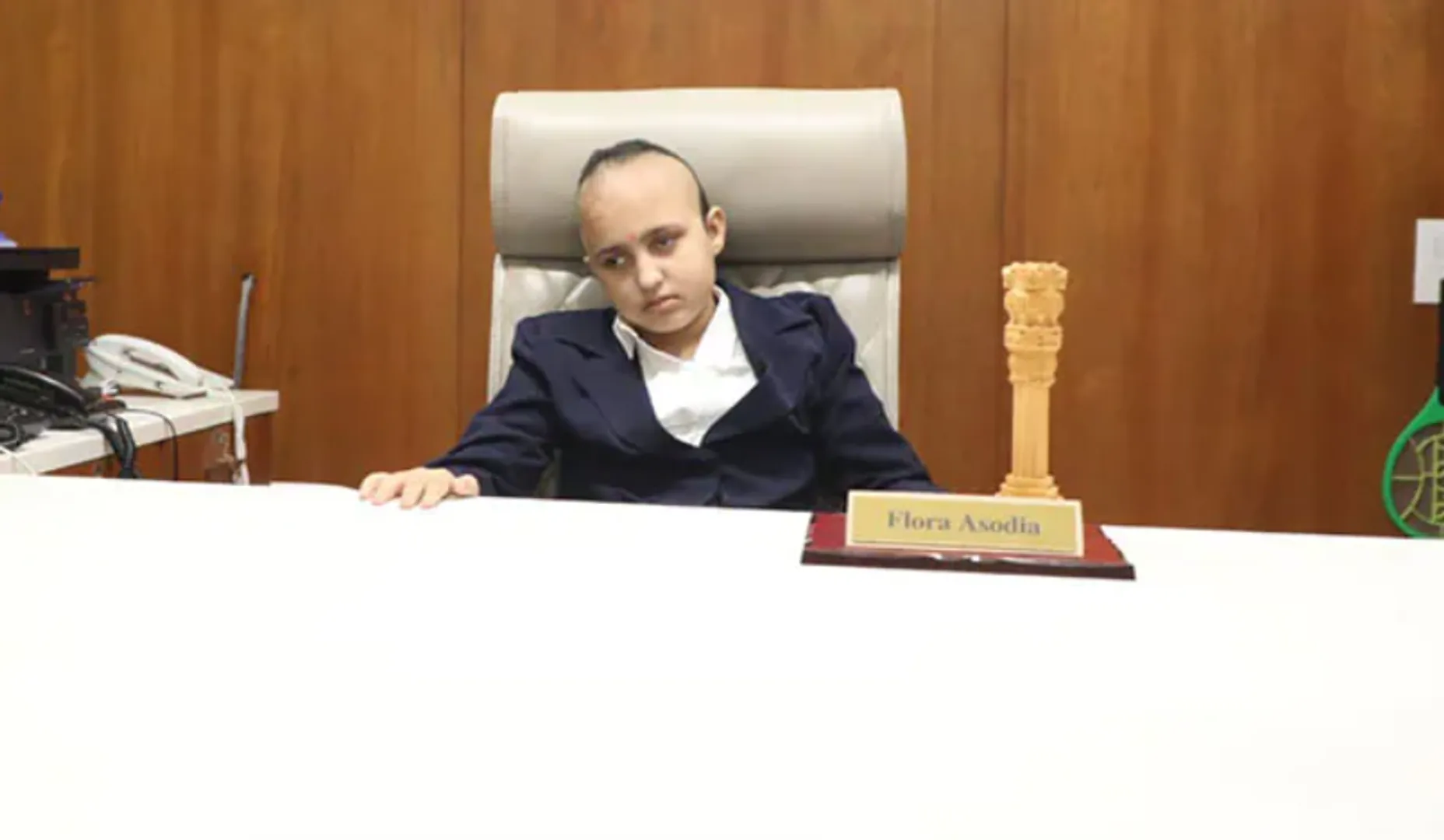 Gujarat girl, 11, suffering from Brain Tumor, made Ahmedabad's collector for a day after call from 'Make-A-Wish'