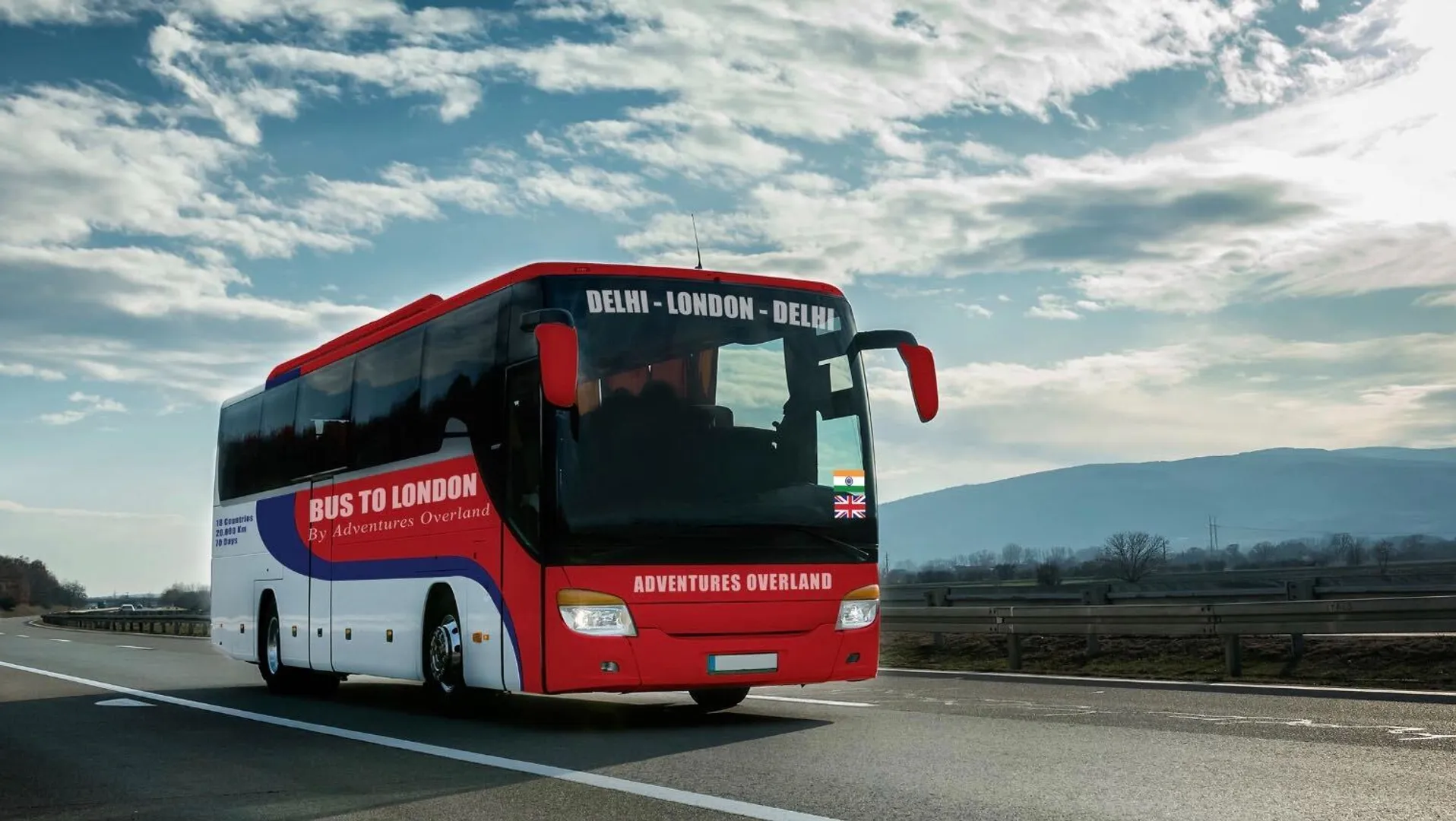 This bus trip will take you from Delhi to London and back in 70 days, traveling across 18 countries