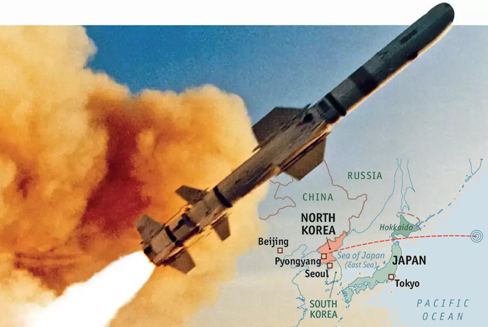 North Korea fires missile over Japan, civilians rushed to shelters while US & South Korea fire back