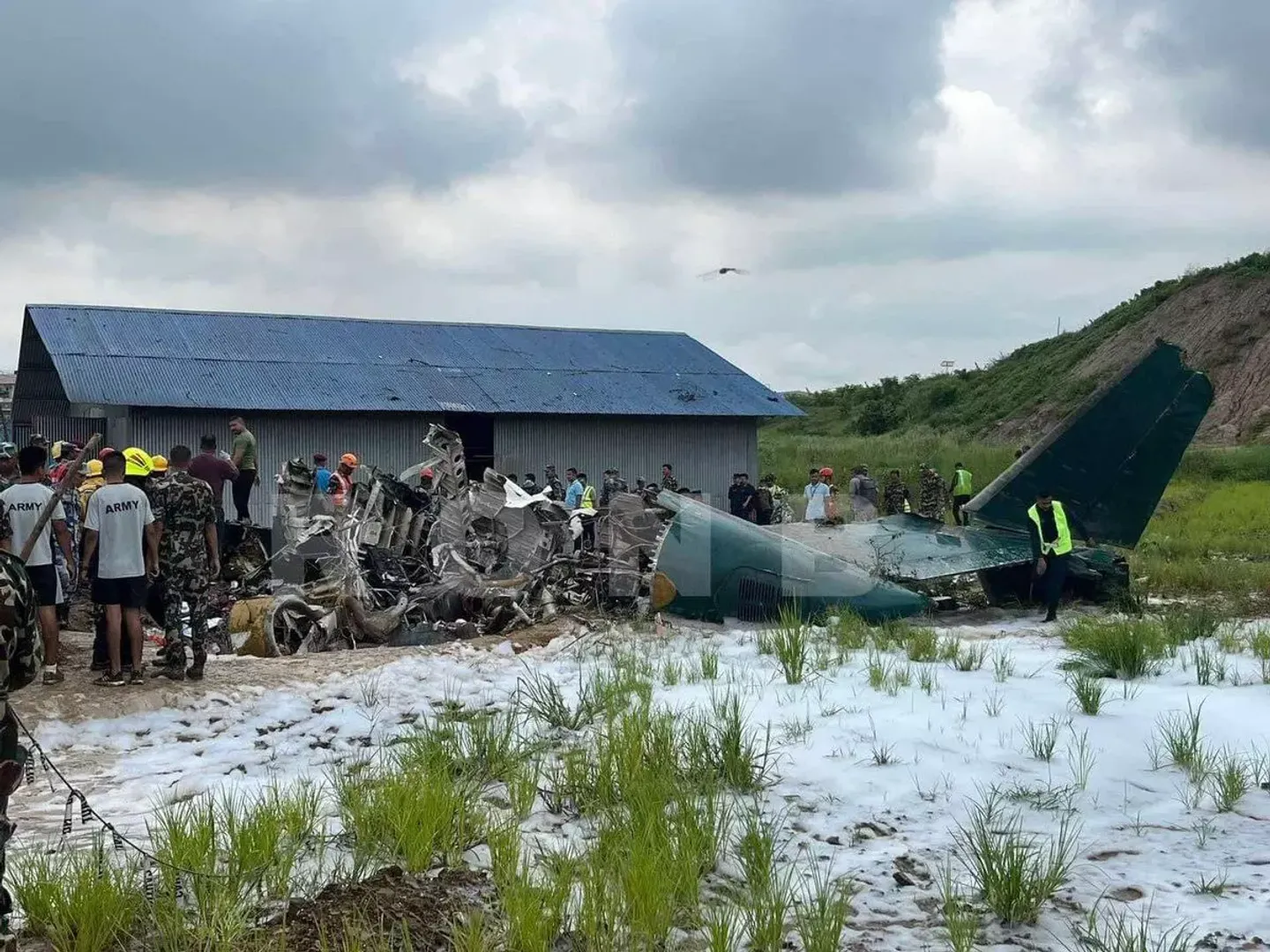 Nepal plane carrying 19 people crashes during takeoff at Kathmandu Airport