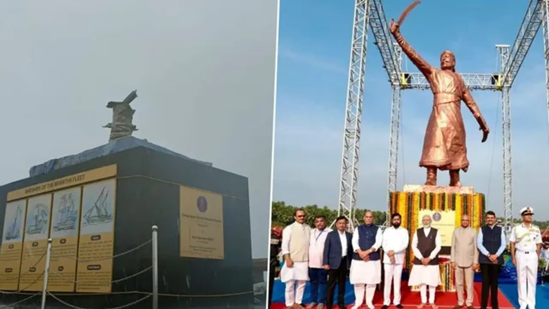 Chhatrapati Shivaji Maharaj statue collapses after 8 months of inauguration, Blame game begins