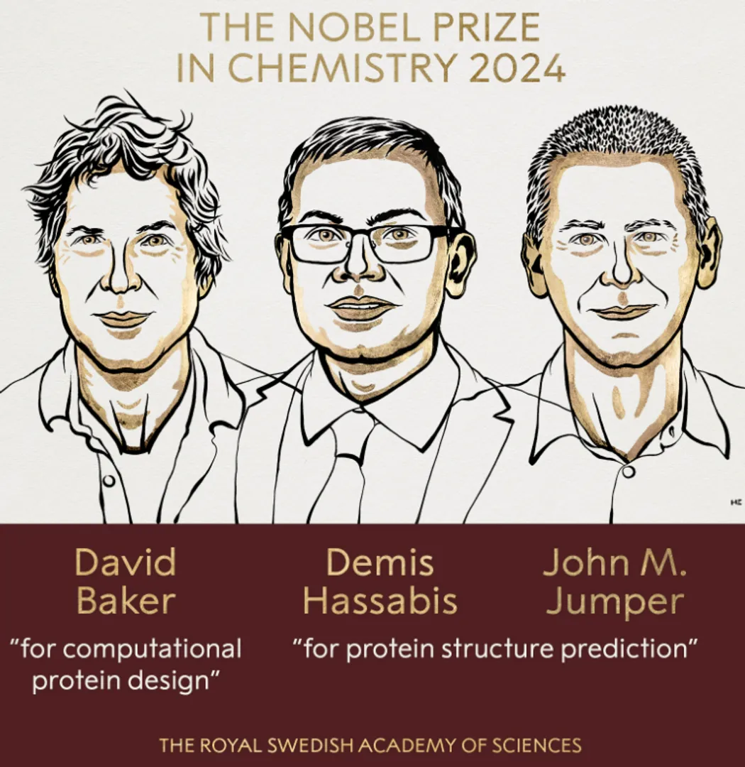 Nobel prize in chemistry awarded to David Baker, Demis Hassabis, and John M. Jumper